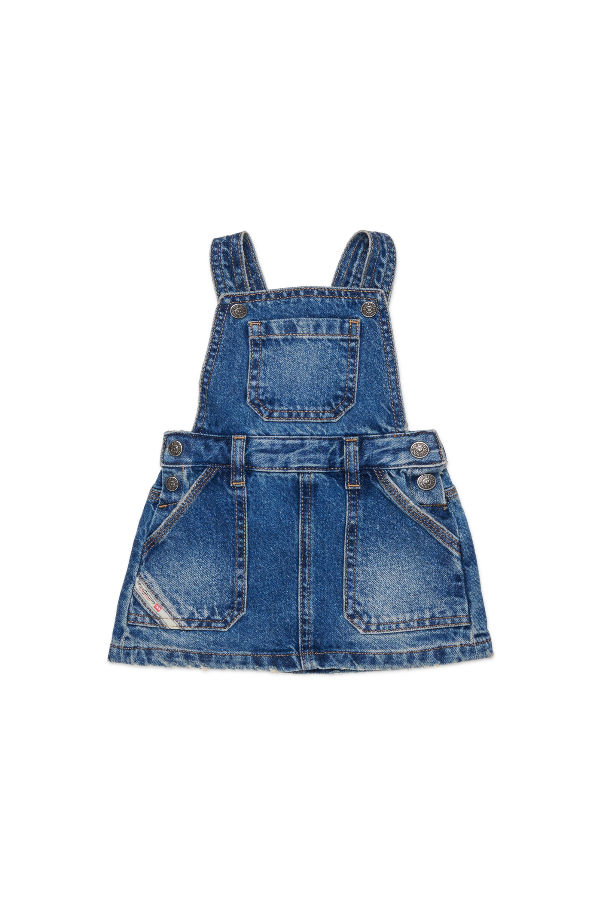 Diesel - JUMIB, Damen Denim-Latzkleid in Mittelblau - 1