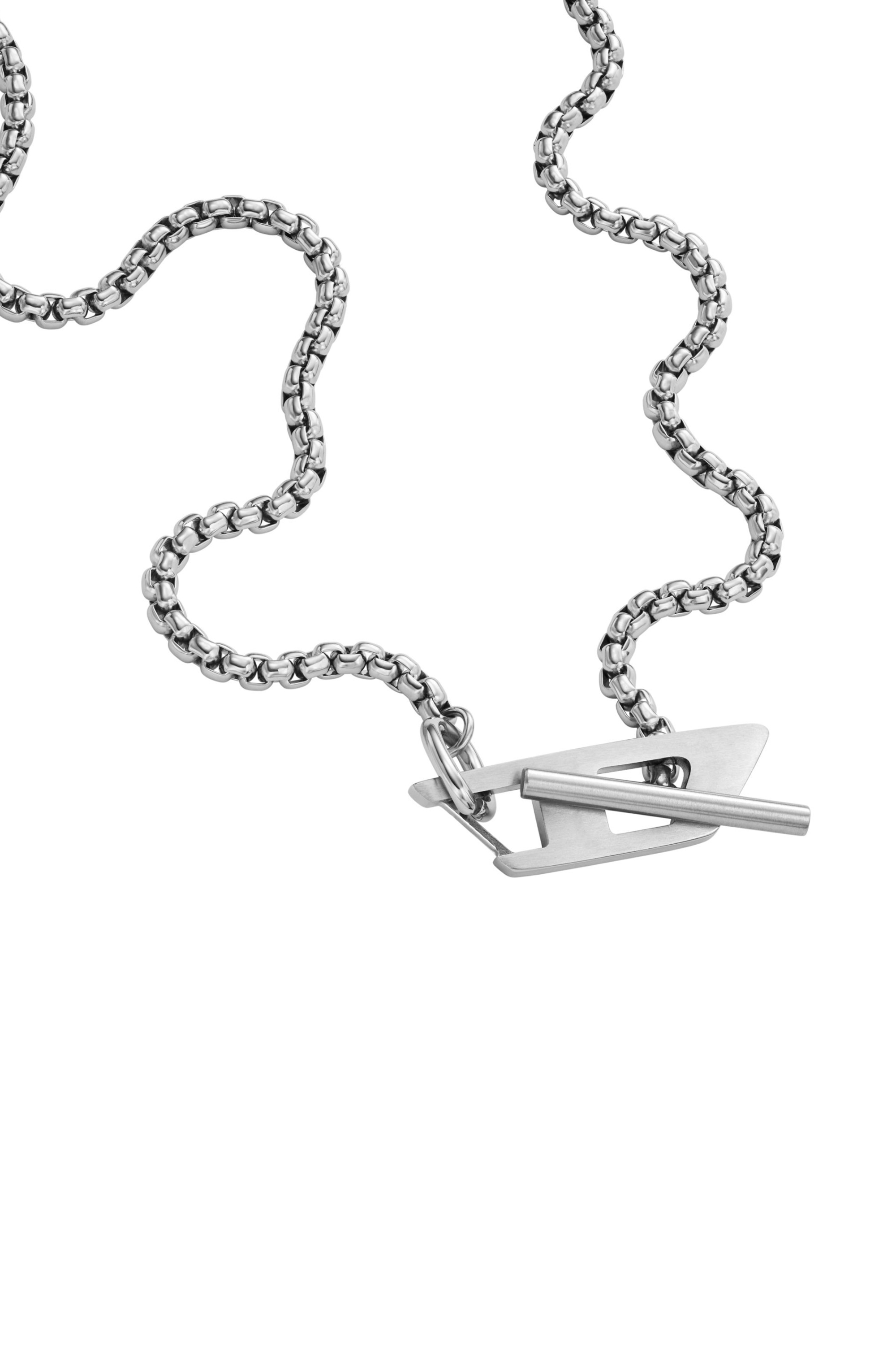 Diesel - DX1477, Unisex Halskette aus Edelstahl in Silber - Image 1