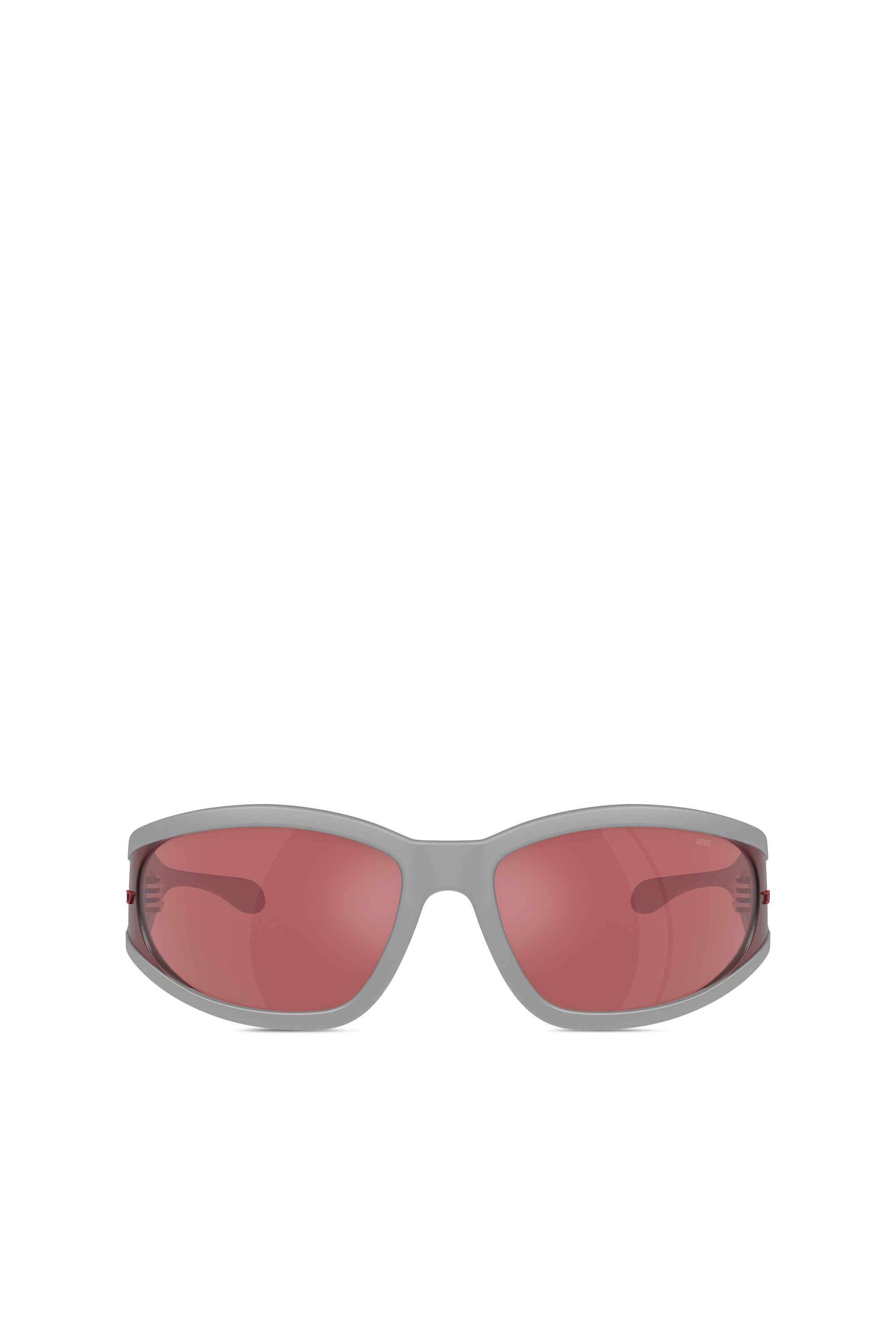 Diesel - 0DL3002, Unisex Sonnenbrille aus acetat mit rechteckigen gläsern in Grau/Rot - 1