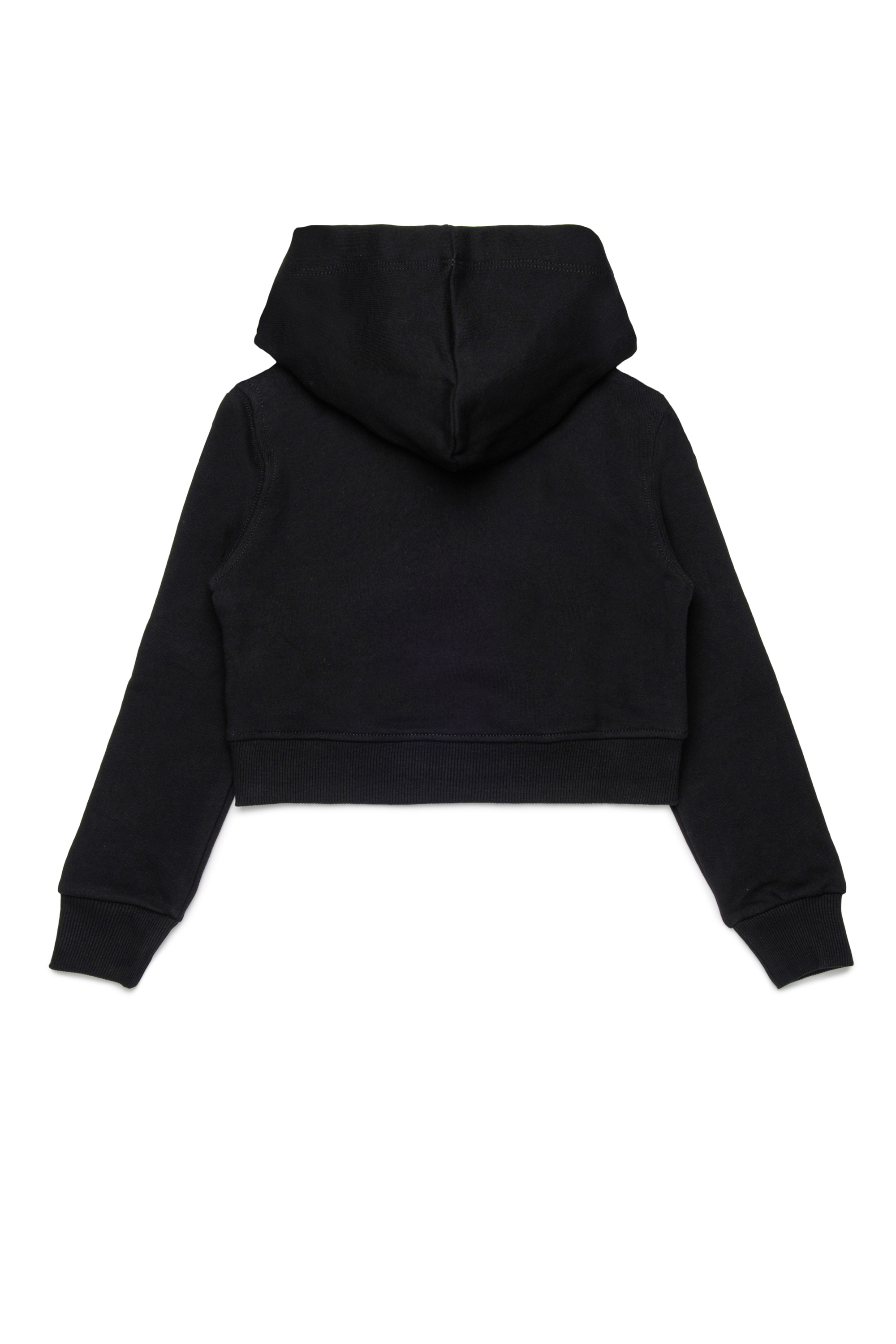 Diesel - SCUOREHOOD, Damen Kurzer Kapuzenpullover mit Herz-Logo in Schwarz - 2