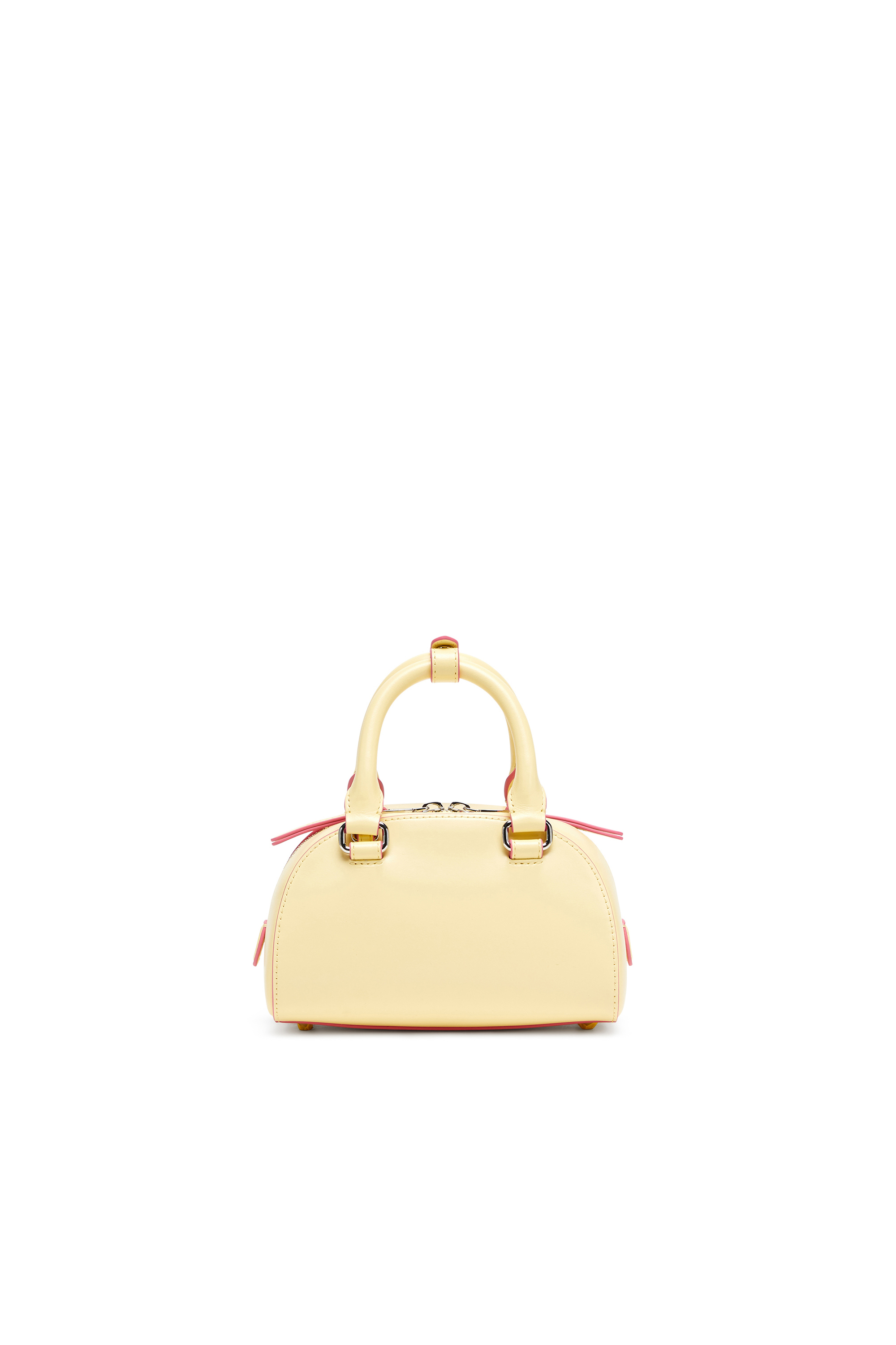Diesel - 1DR DOME CROSSBODY, Woman's 1DR Dome-Leather mini bowling bag in Yellow - 2