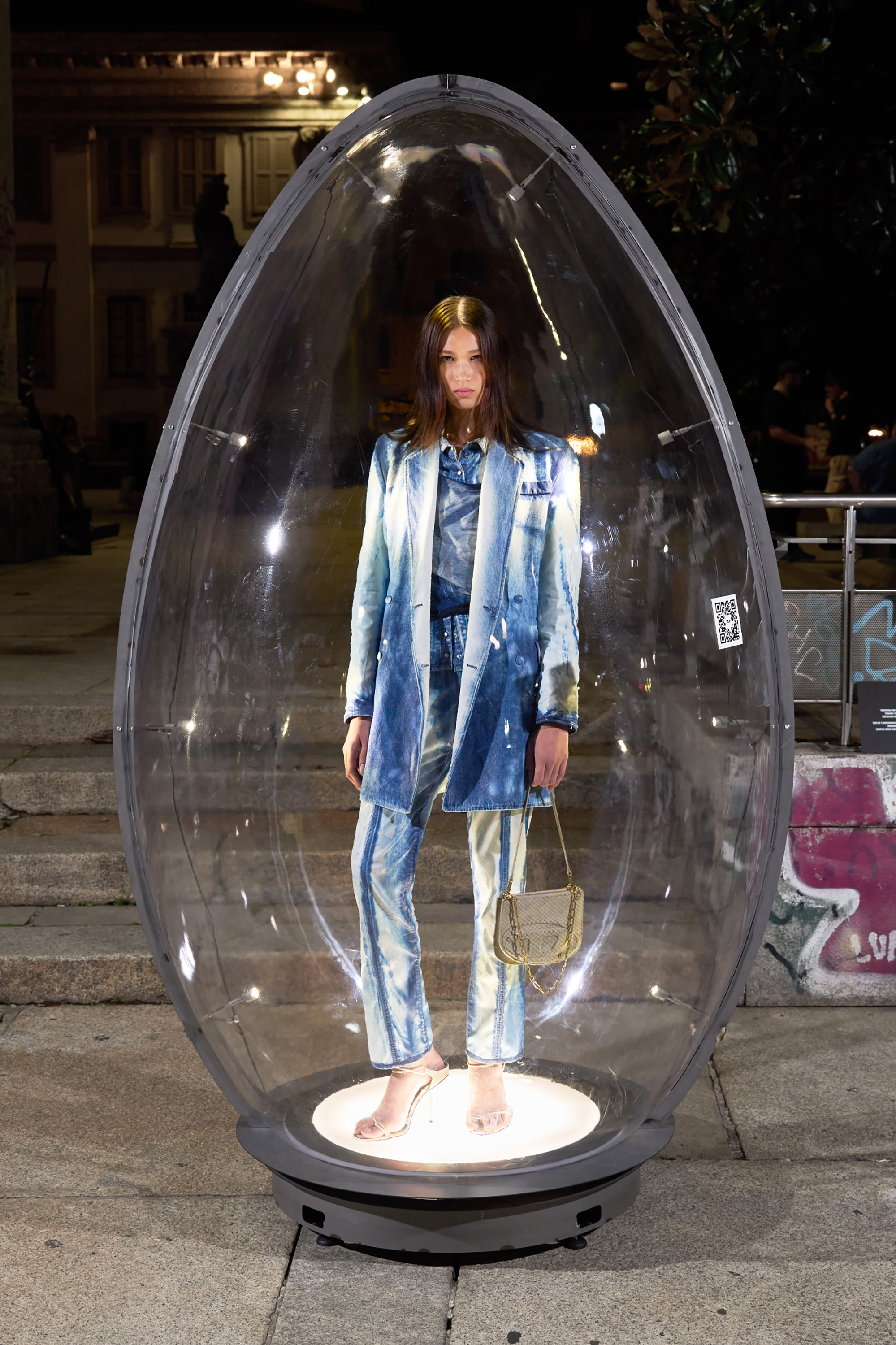 Diesel - DE-LUMEA-FSI1, Damen Blazer aus X-Ray-Denim in Blau - 4