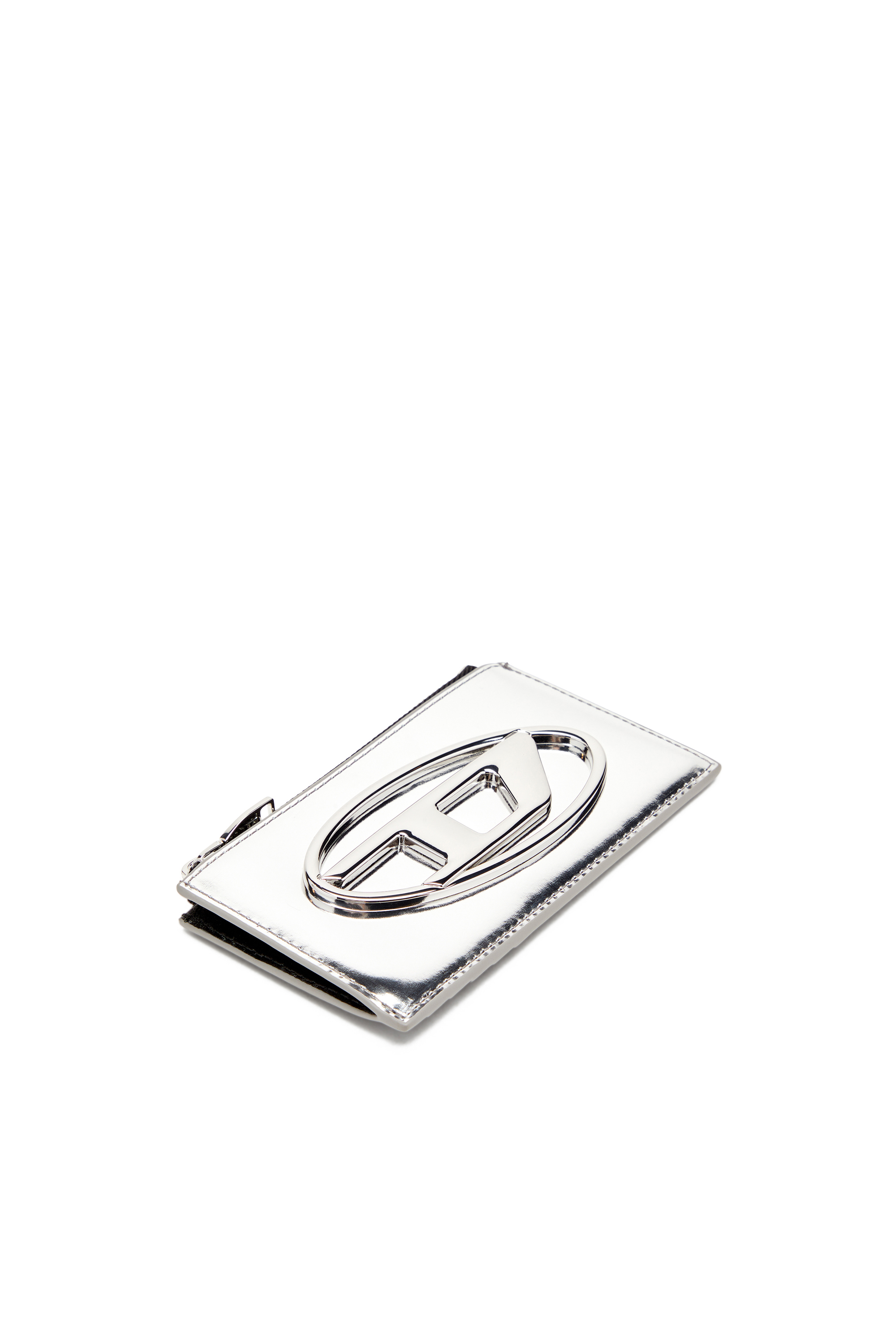 Diesel - 1DR CARD HOLDER III, Damen Kartenetui aus Hochglanzleder in Silber - 4