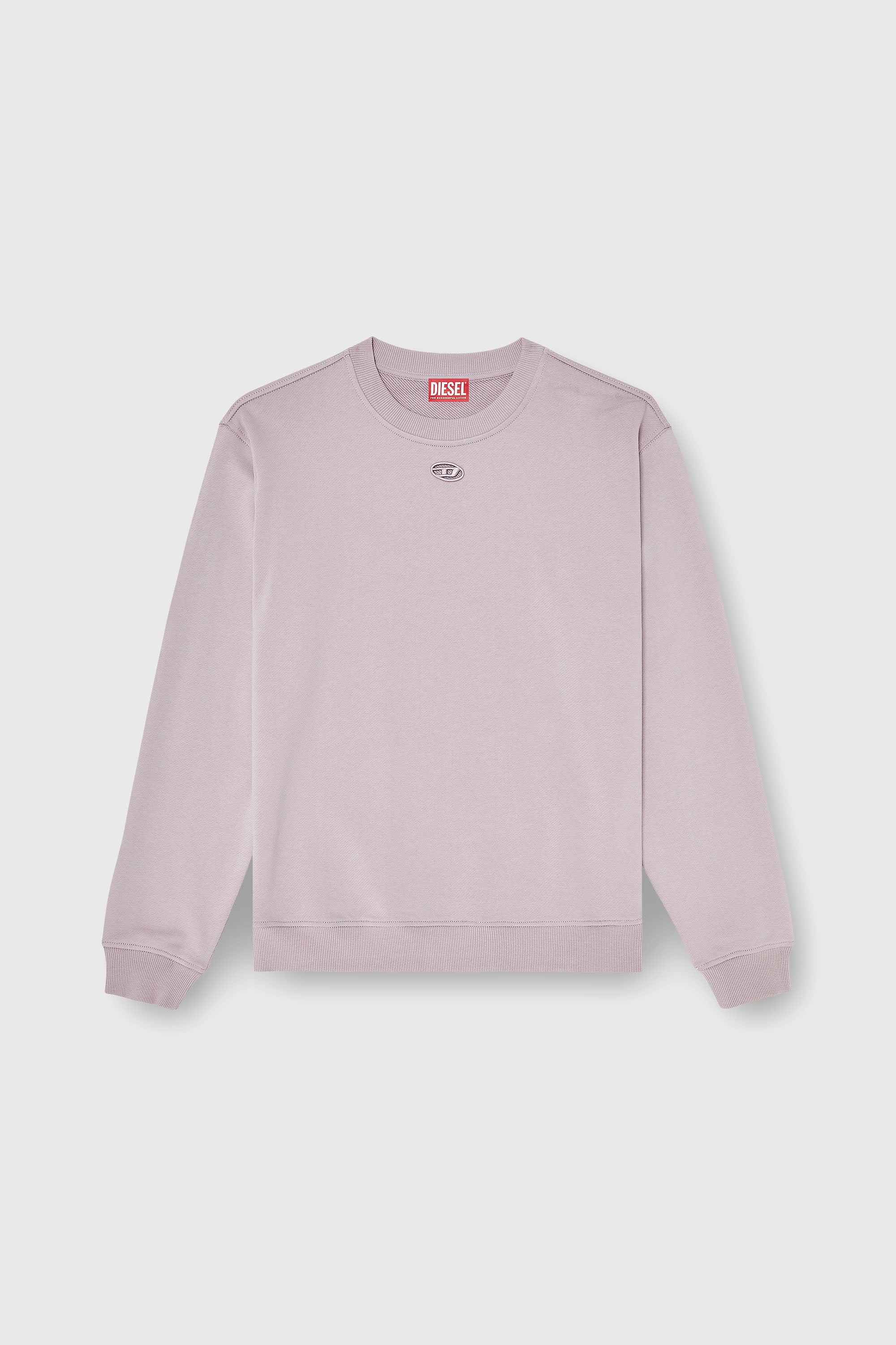 Diesel - F-NORMY-OD, Damen Baumwollsweatshirt mit ovaler D-Stickerei in Lila - 2