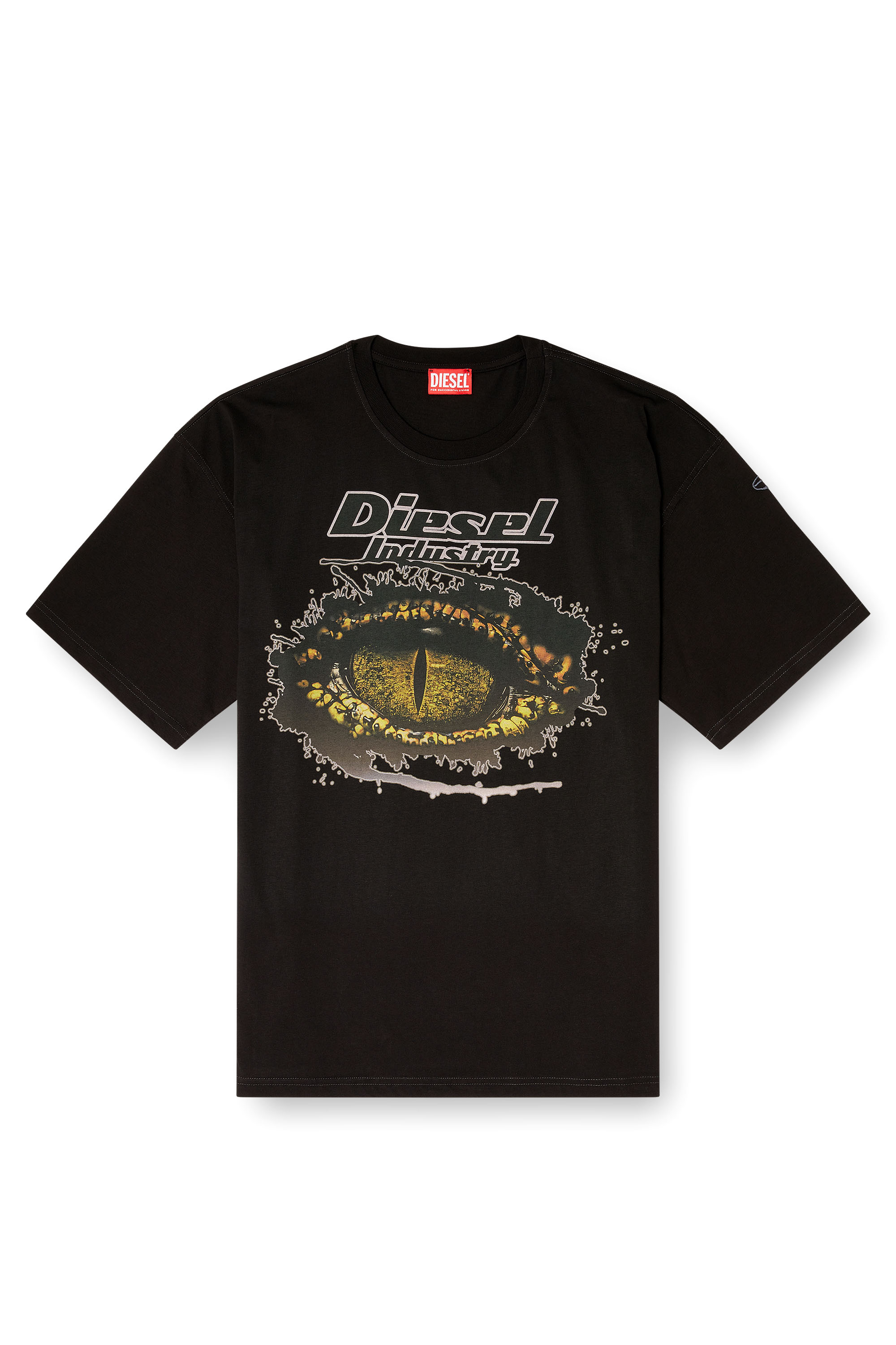 Diesel - T-BOXT-T25, Herren Baumwoll-T-Shirt mit Digitaldruck. in Schwarz - 3