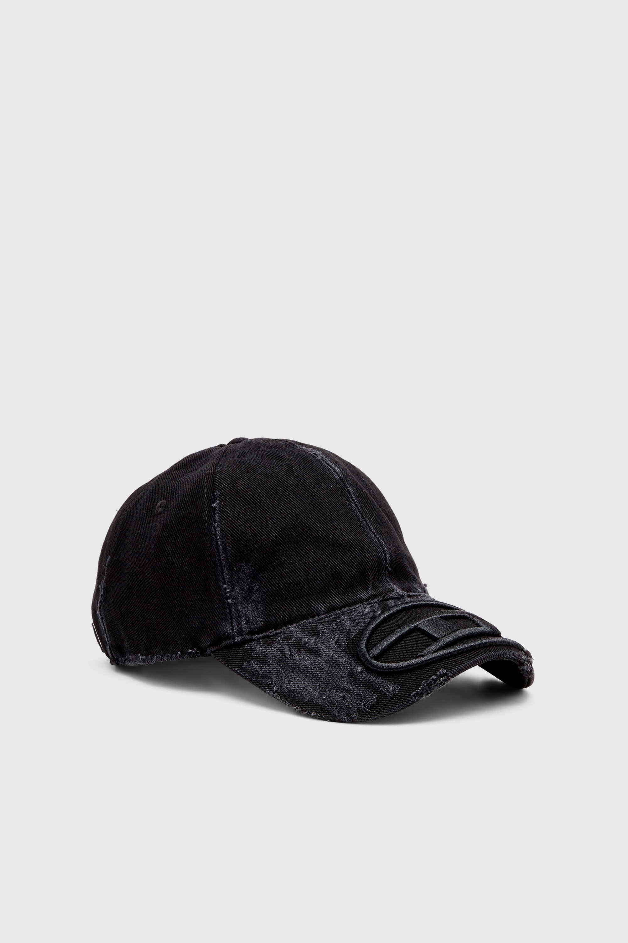 Diesel - C-ODY, Herren Basecap aus vielgetragenem Denim in Schwarz - 1