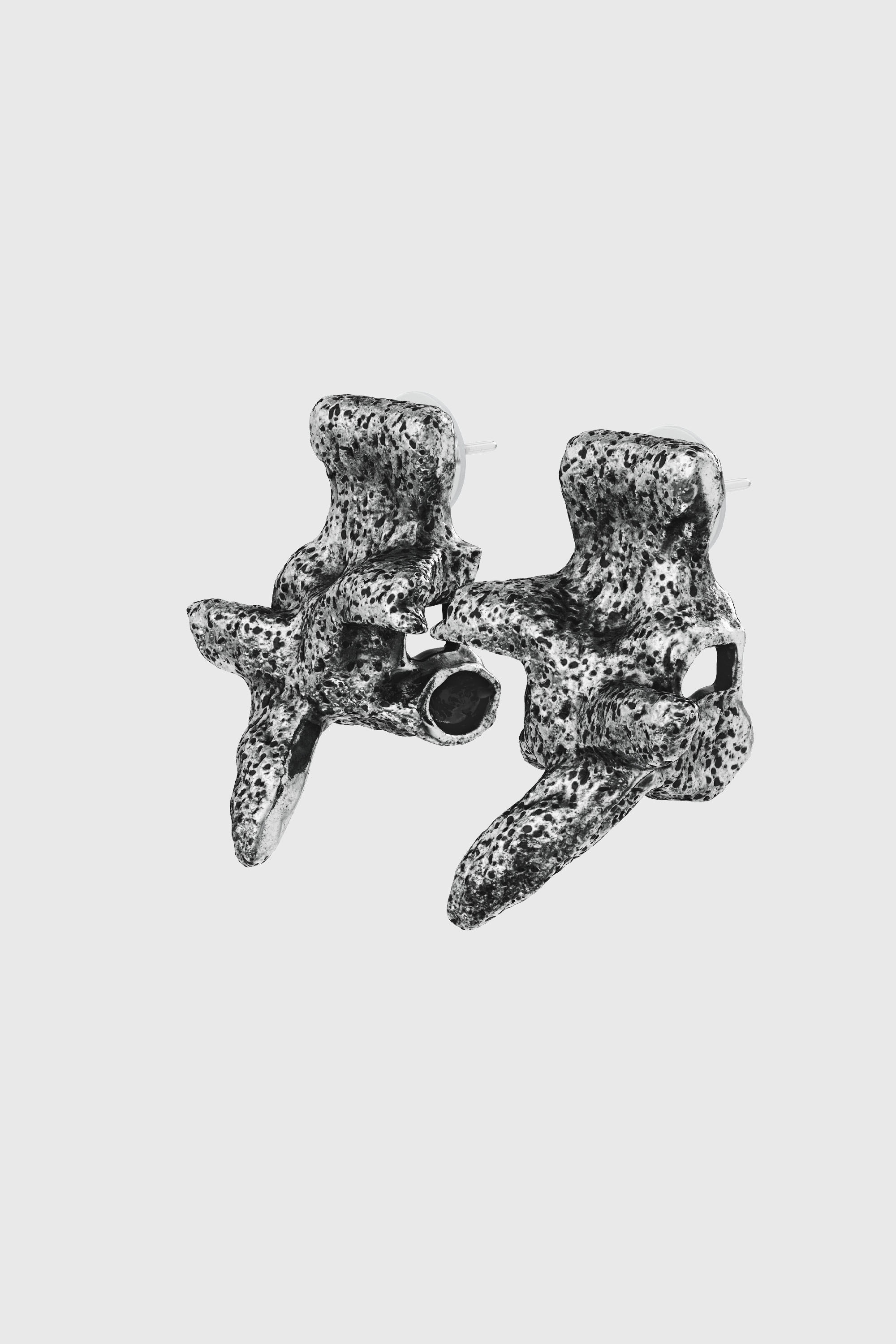 Diesel - DX1710040 JEWELLERY, Unisex Ohrstecker in silberfarben mit Nieten in Dunkelgrau - 2