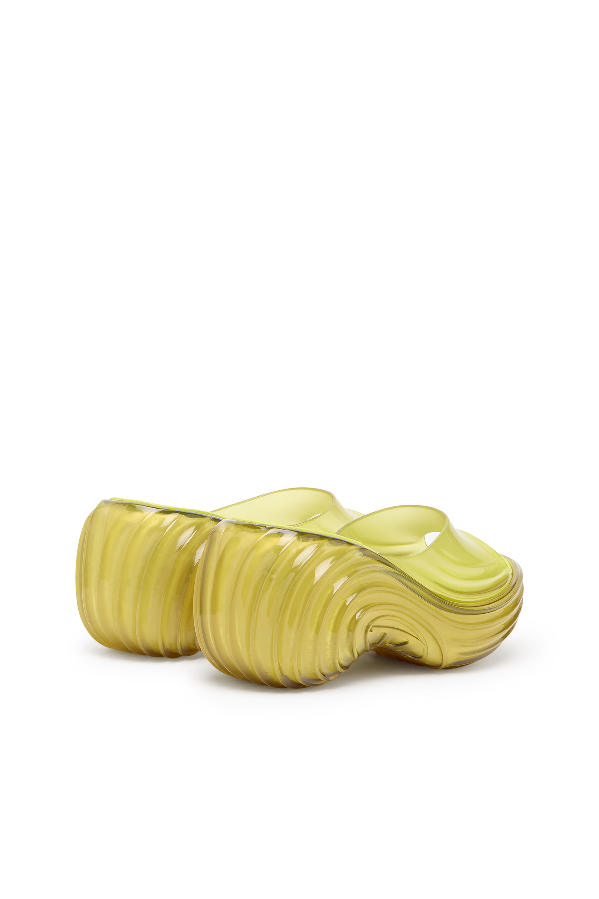 Diesel - MELISSA QUANTUM PLATFORM, Damen Plateau-Pantolette aus Melflex&reg; in Gelb - 4
