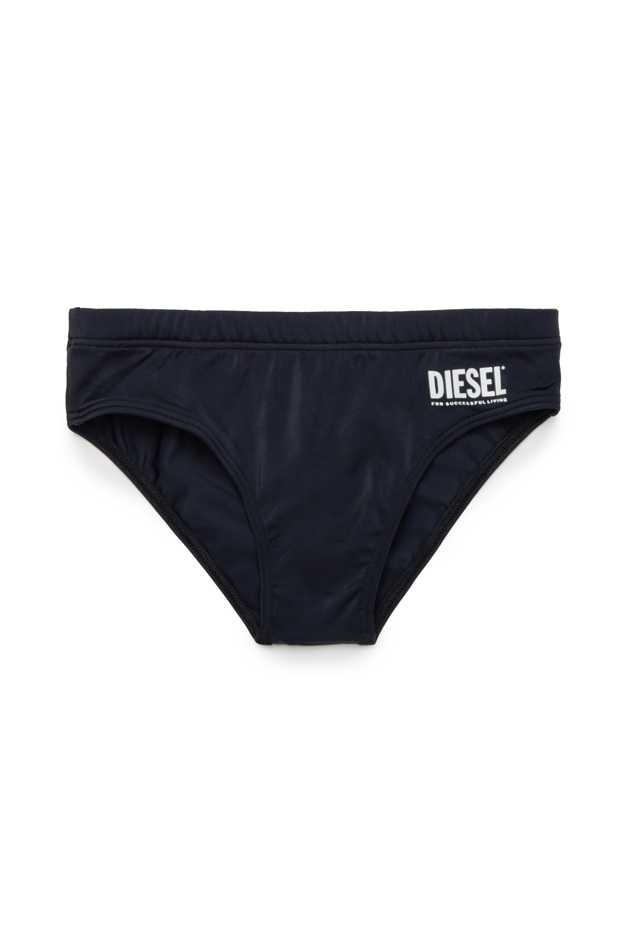 Diesel - MESP, Herren Bade-Hose mit Logo-Print in Schwarz - 1