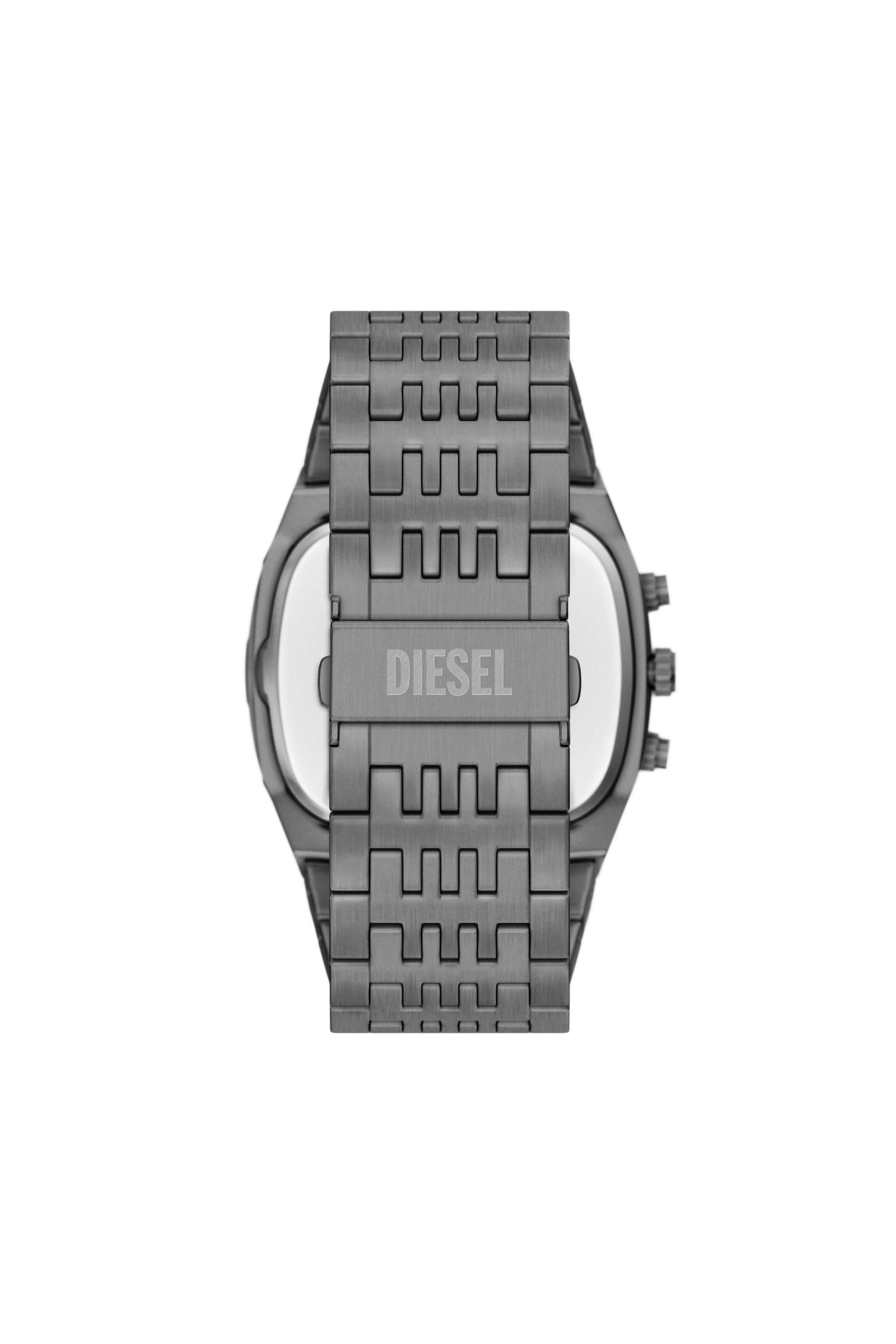 Diesel - DZ4717 WATCH, Herren Spiked Cushion Uhr aus Edelstahl in Gunmetal-Optik in Dunkelgrau - 2