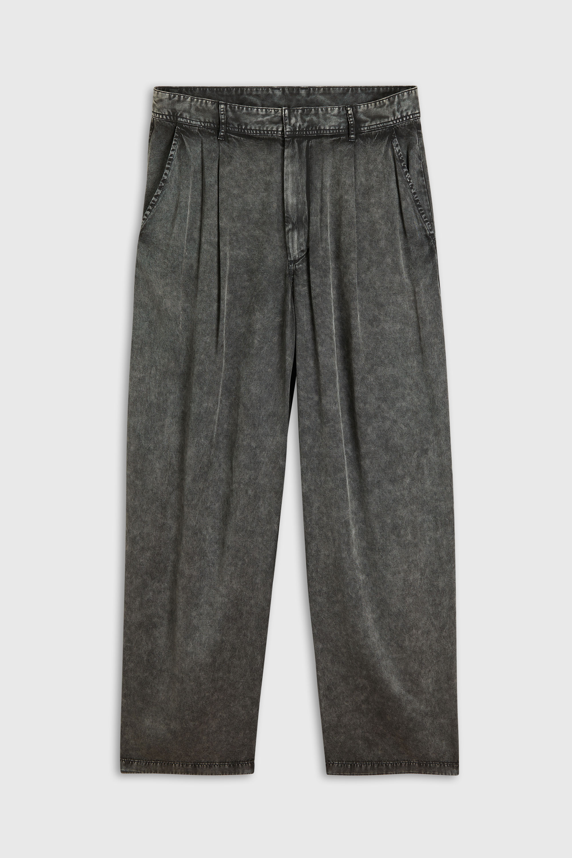 Diesel - P-FAUST-NIBC, Herren Wide-Leg-Hose aus Viskose in Denim-Optik in Dunkelgrau - 2