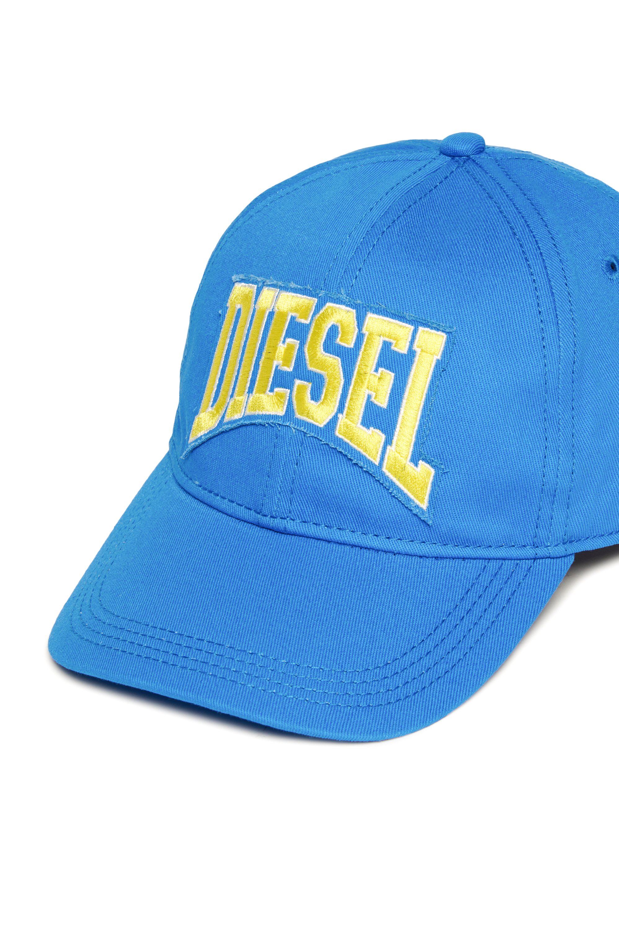 Diesel - FCGUS, Herren Basecap mit besticktem Logo-Patch in Blau/Gelb - 3