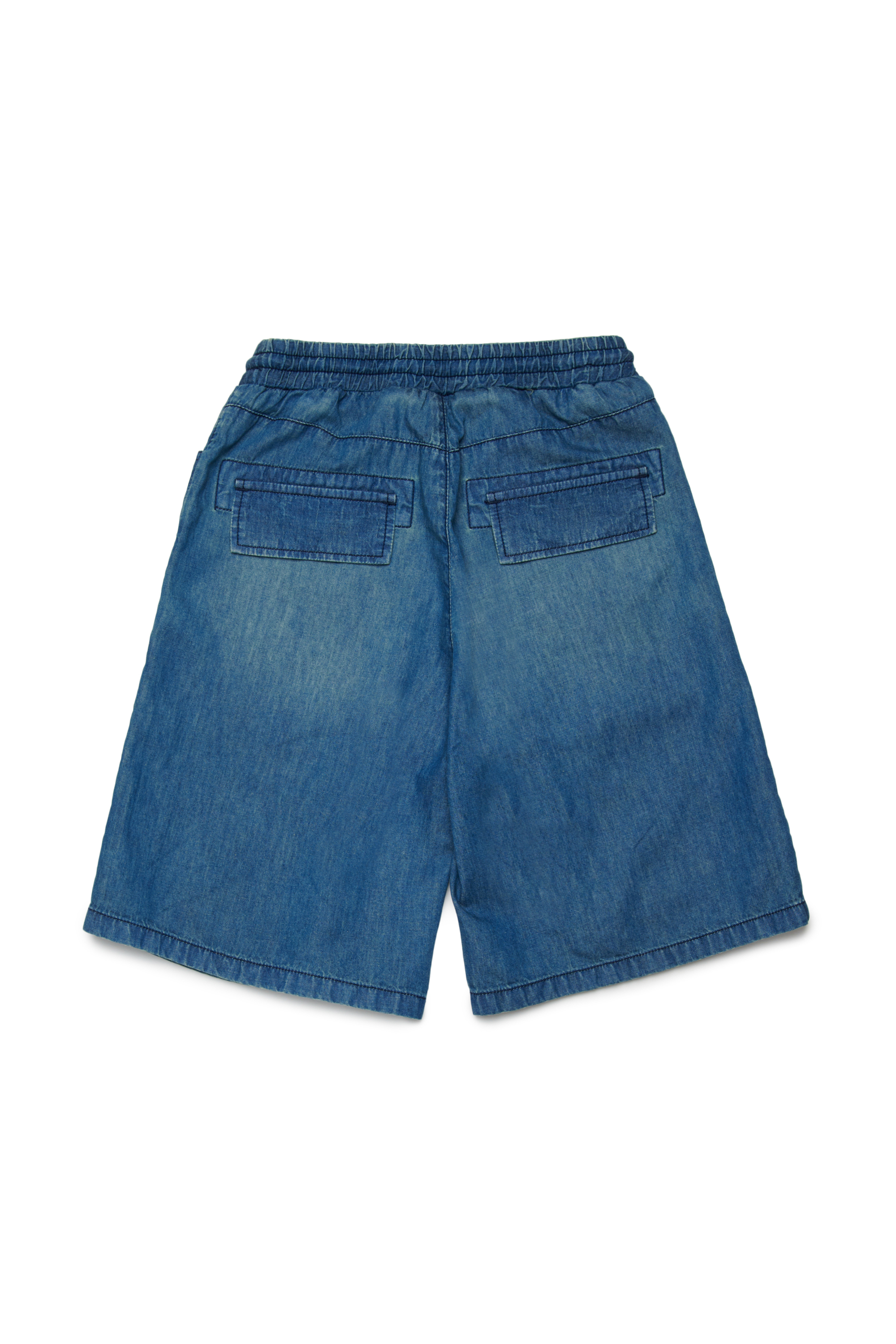 Diesel - PELTY, Damen Denim-Cargo-Shorts mit elastischem Bund in Mittelblau - 2
