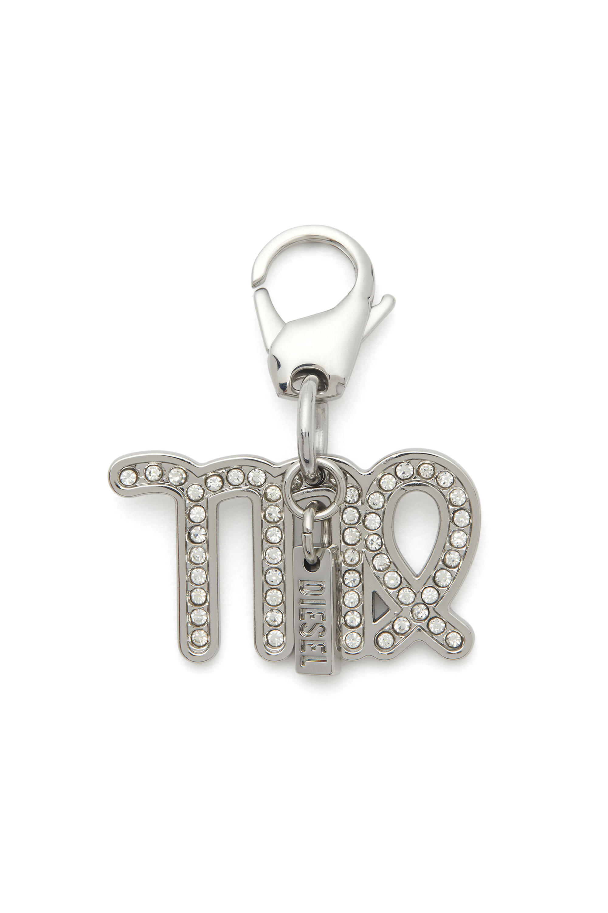Diesel - CHARM VIRGO, Unisex Metallisches Jungfrau-Charm mit Strasssteinen in Silber - 1