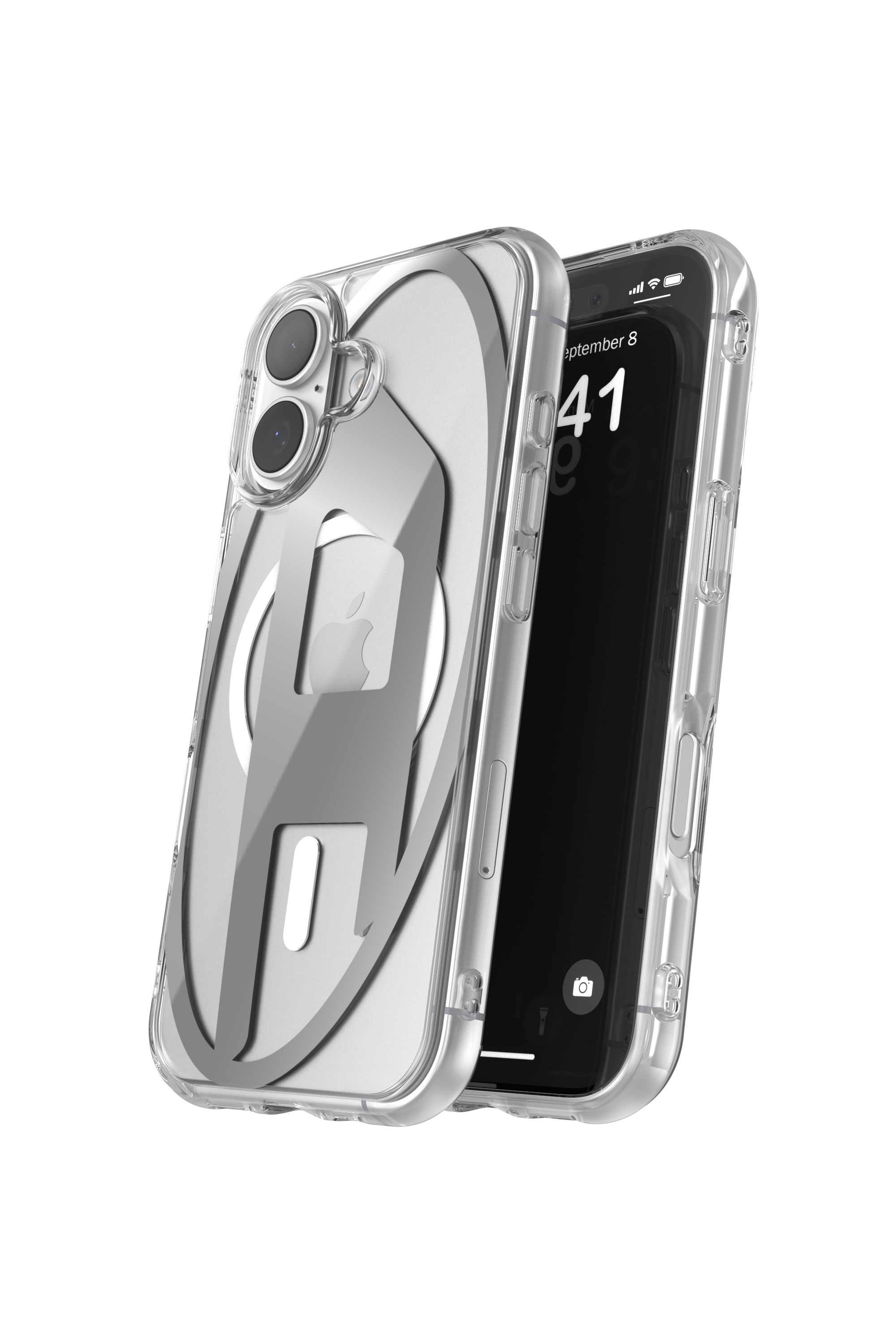Diesel - 60411 AOP CASE, Unisex Oval D Metallic Case mit Magsafe für iPhone 17 in Grau - 3