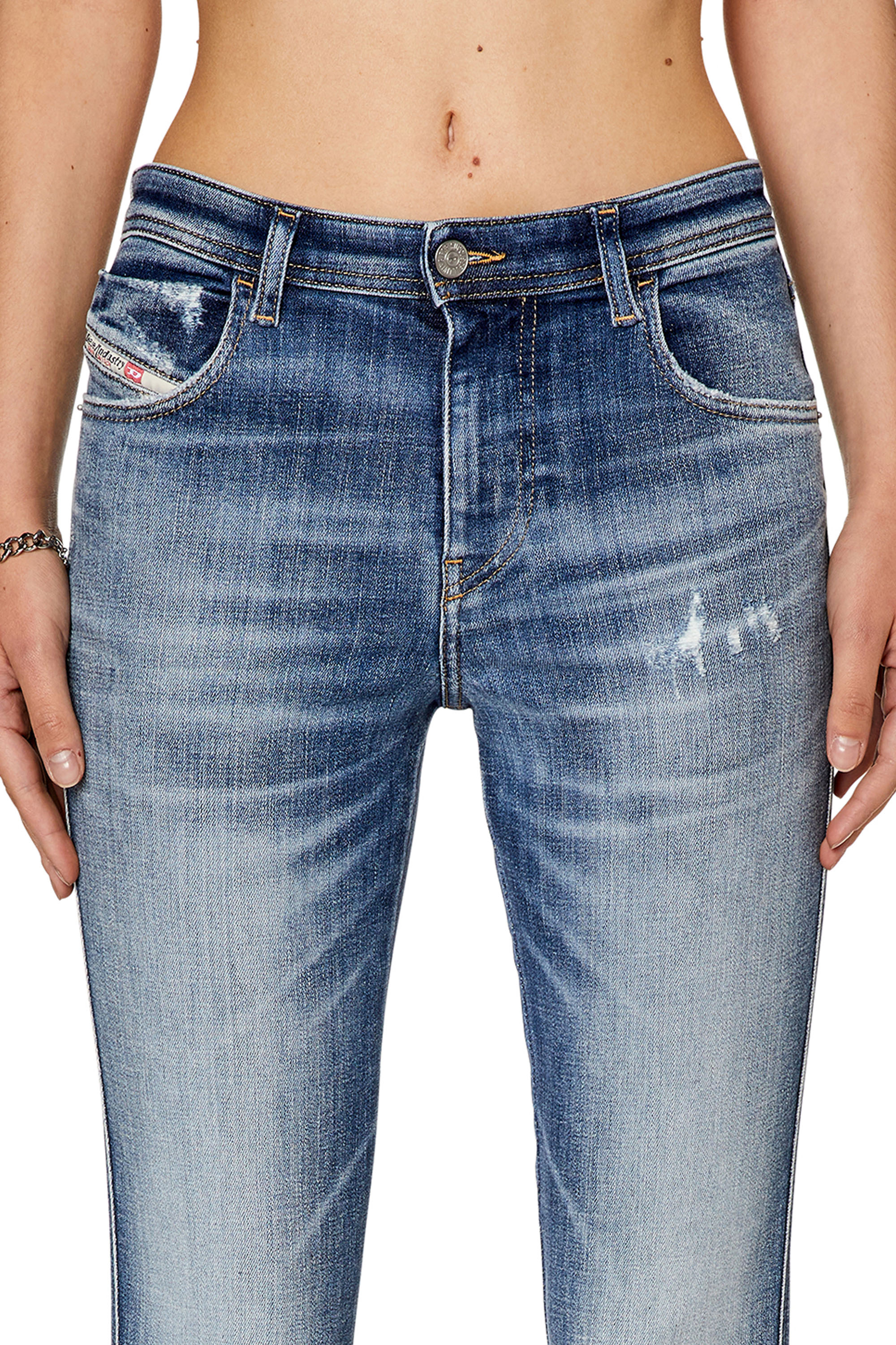 Diesel - Skinny Jeans 2015 Babhila 09G35, Mittelblau - Image 4