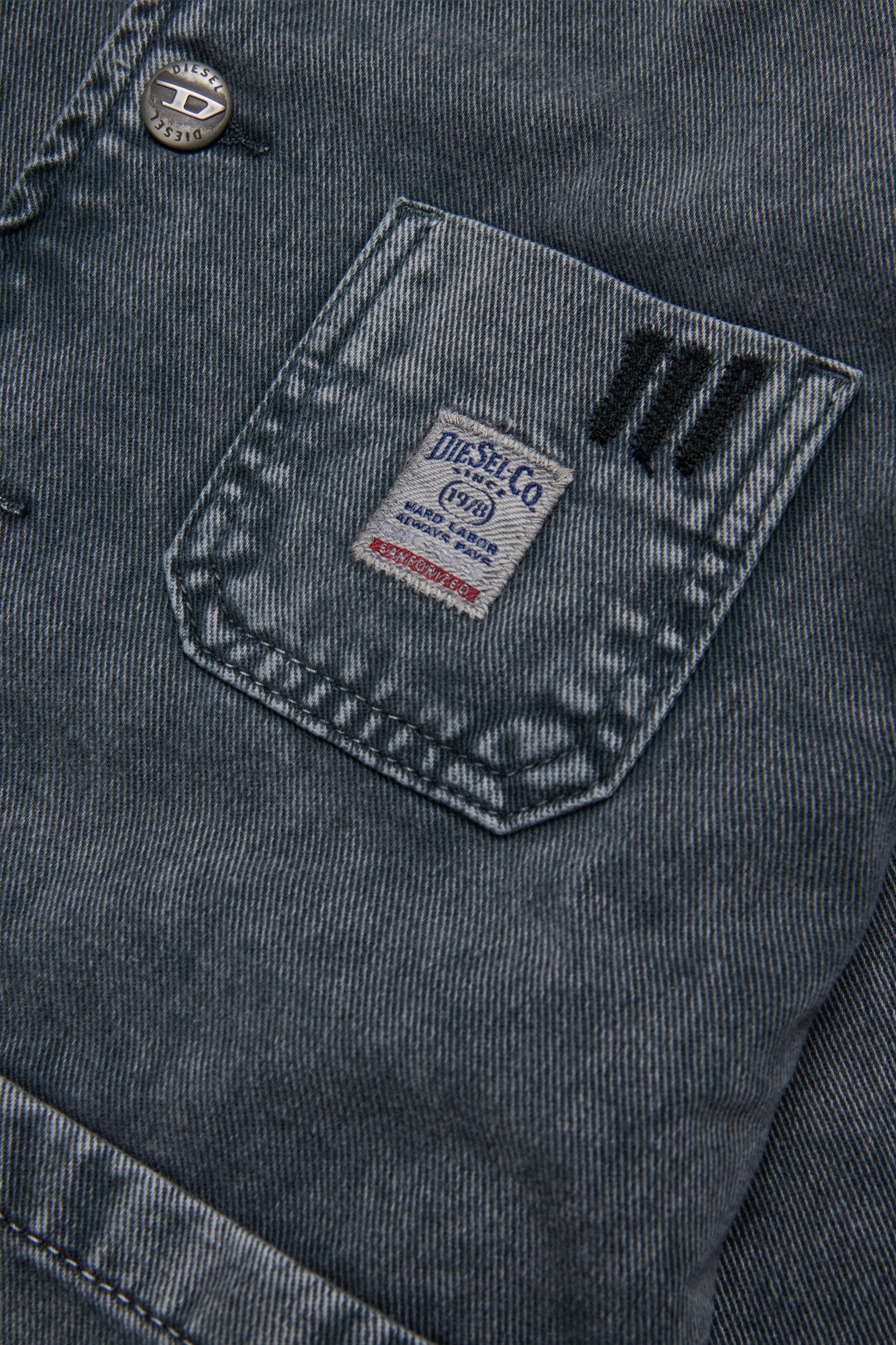 Diesel - JSTACK, Herren Arbeitshemdjacke im Workwear-Stil in Dunkelgrau - 4