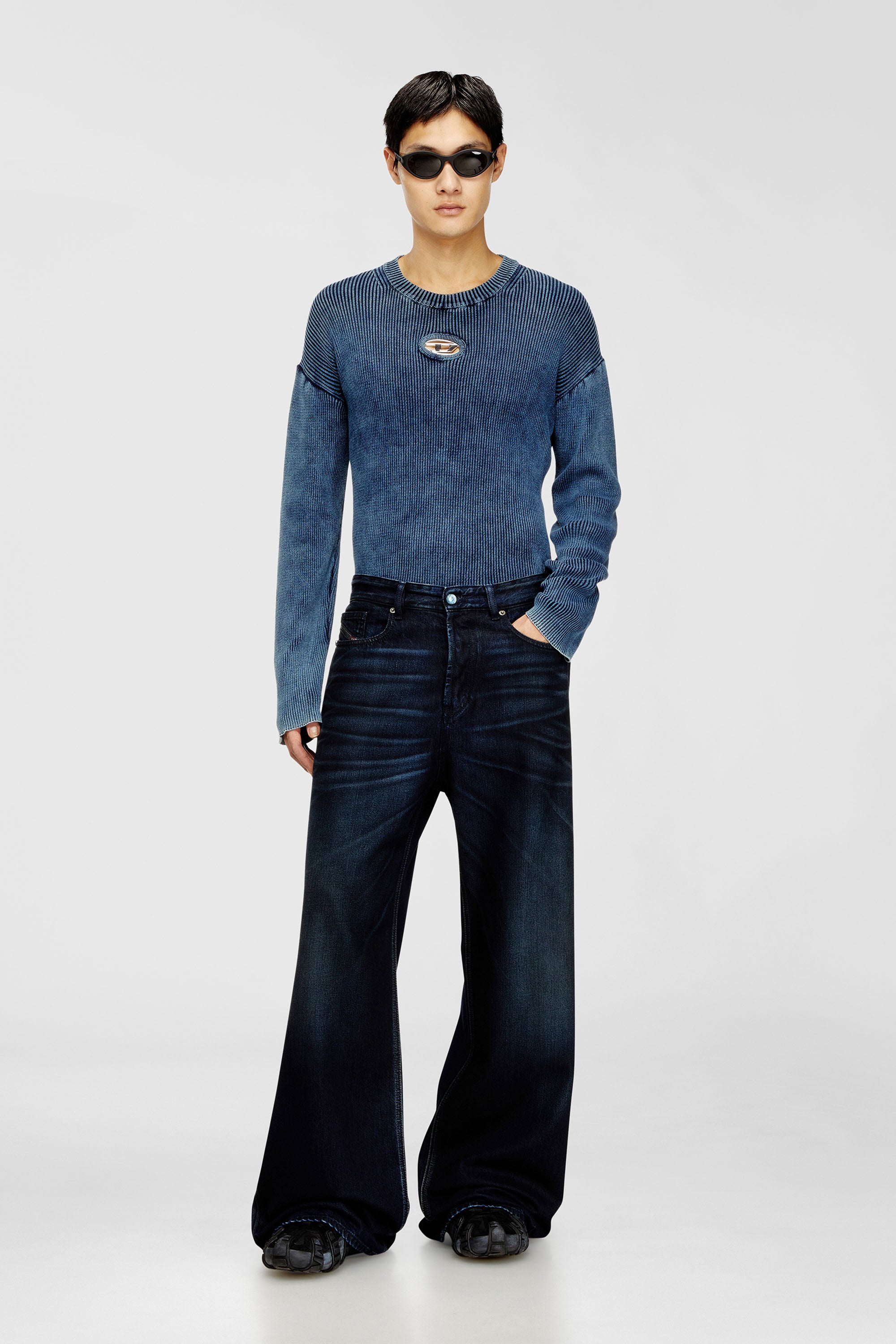 Diesel - Herren Relaxed Jeans D-Rise 09N21, Dunkelblau - 1