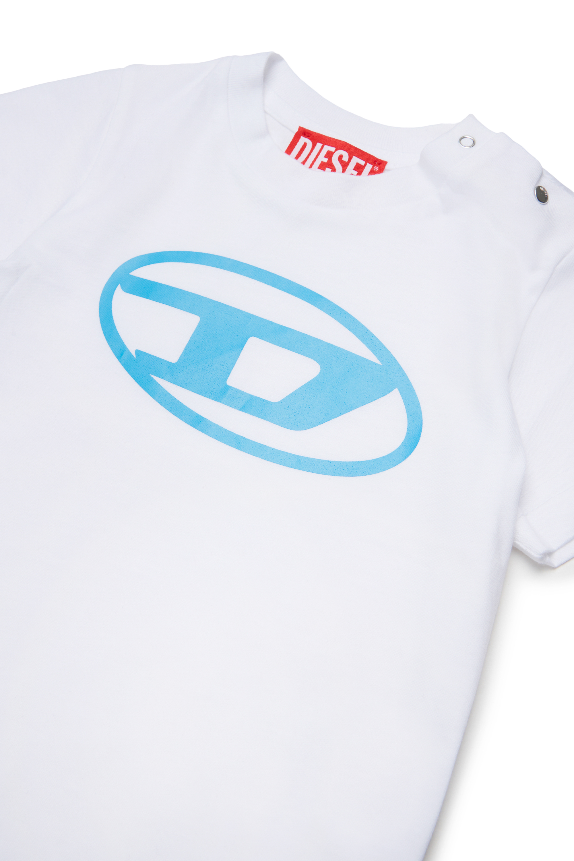 Diesel - TIELB, Herren Baumwoll-T-Shirt mit Oval D Print in Wei&szlig; - 3