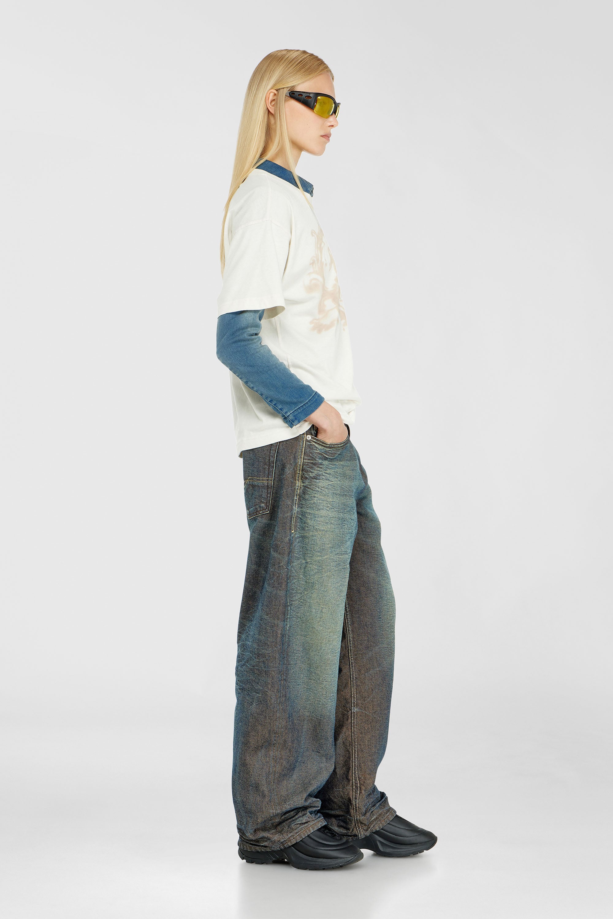 Diesel - Unisex Relaxed Jeans 1997 D-Enim-M 007EM, Dunkelblau - 1