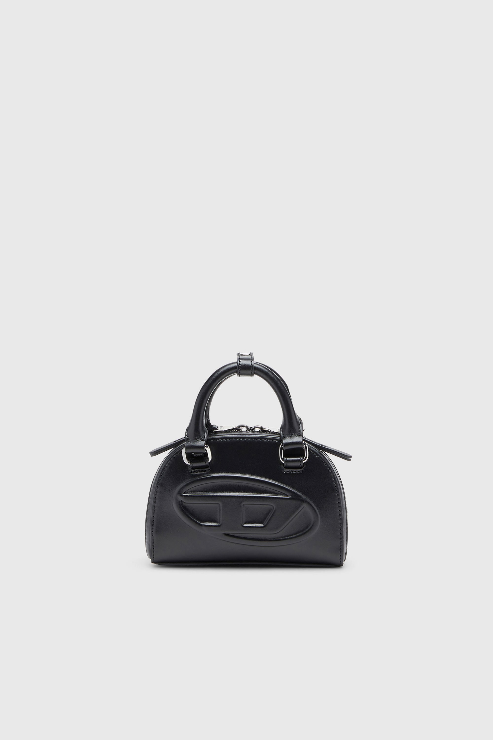 Diesel - 1DR DOME CROSSBODY XS, Damen 1DR Dome-Schlanke Bowlingtasche aus Nappaleder in Schwarz - 1