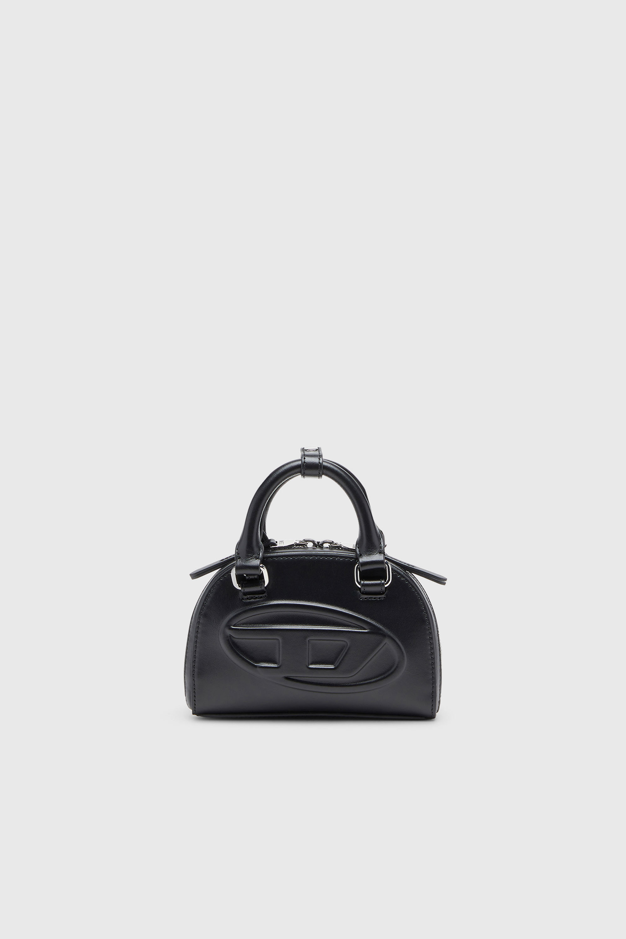 Diesel - 1DR DOME CROSSBODY XS, Damen 1DR Dome-Schlanke Bowlingtasche aus Nappaleder in Schwarz - 2