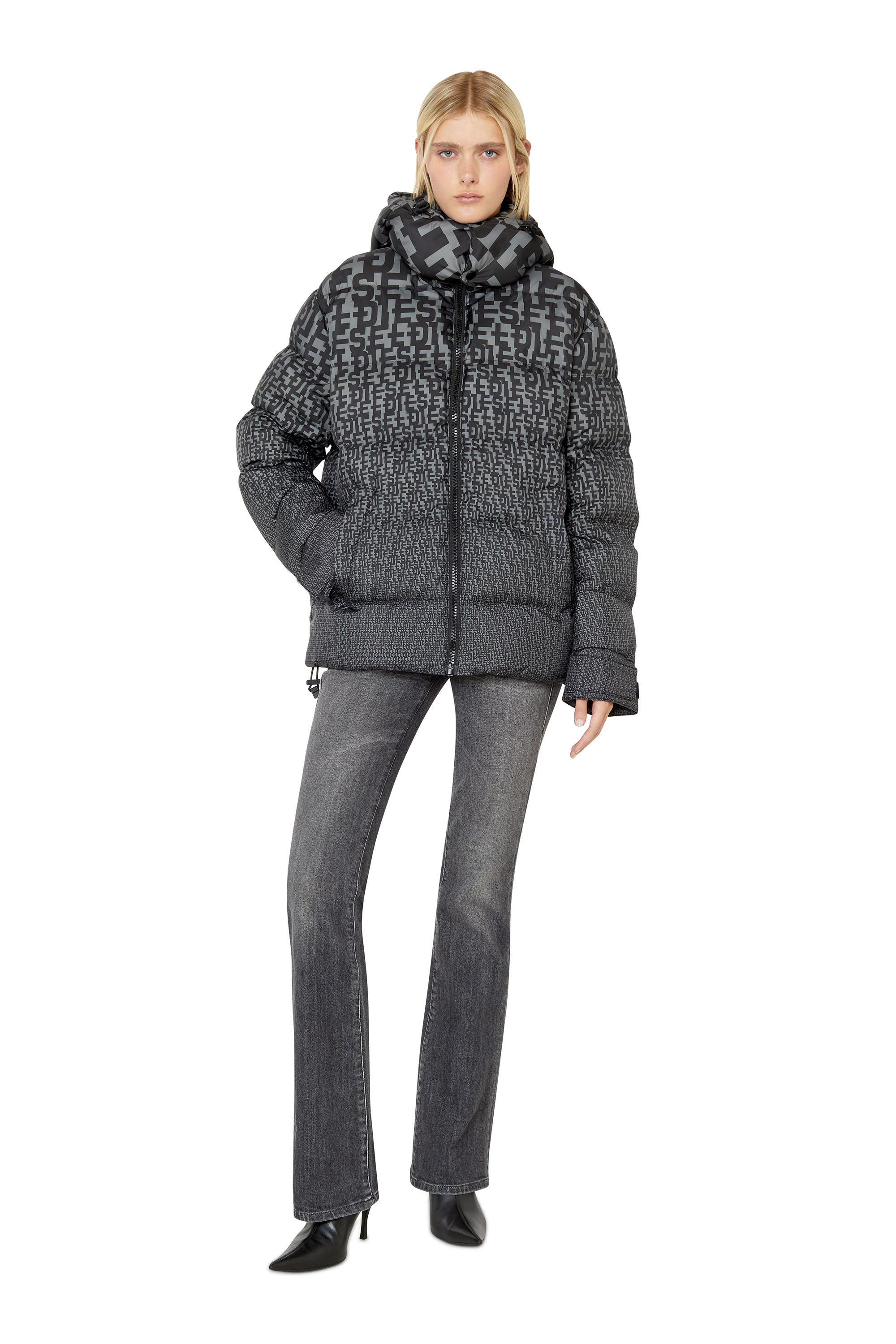 Diesel - 1969 D-Ebbey 09E46 Bootcut and Flare Jeans, Schwarz/Dunkelgrau - Image 5