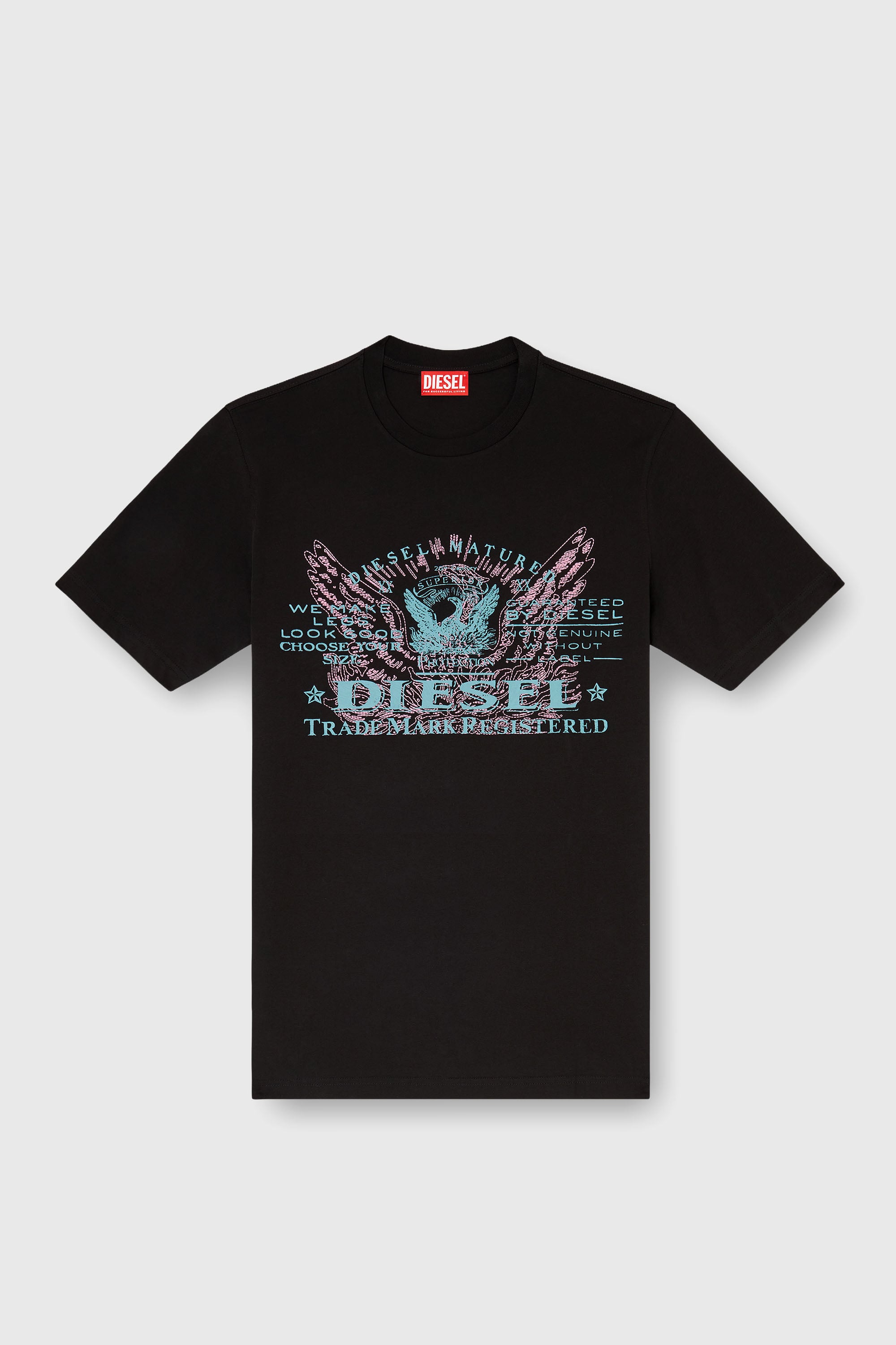 Diesel - T-JUST-FENIX-T92, Herren T-Shirt aus Baumwolle mit Grafikprint in Schwarz - 2