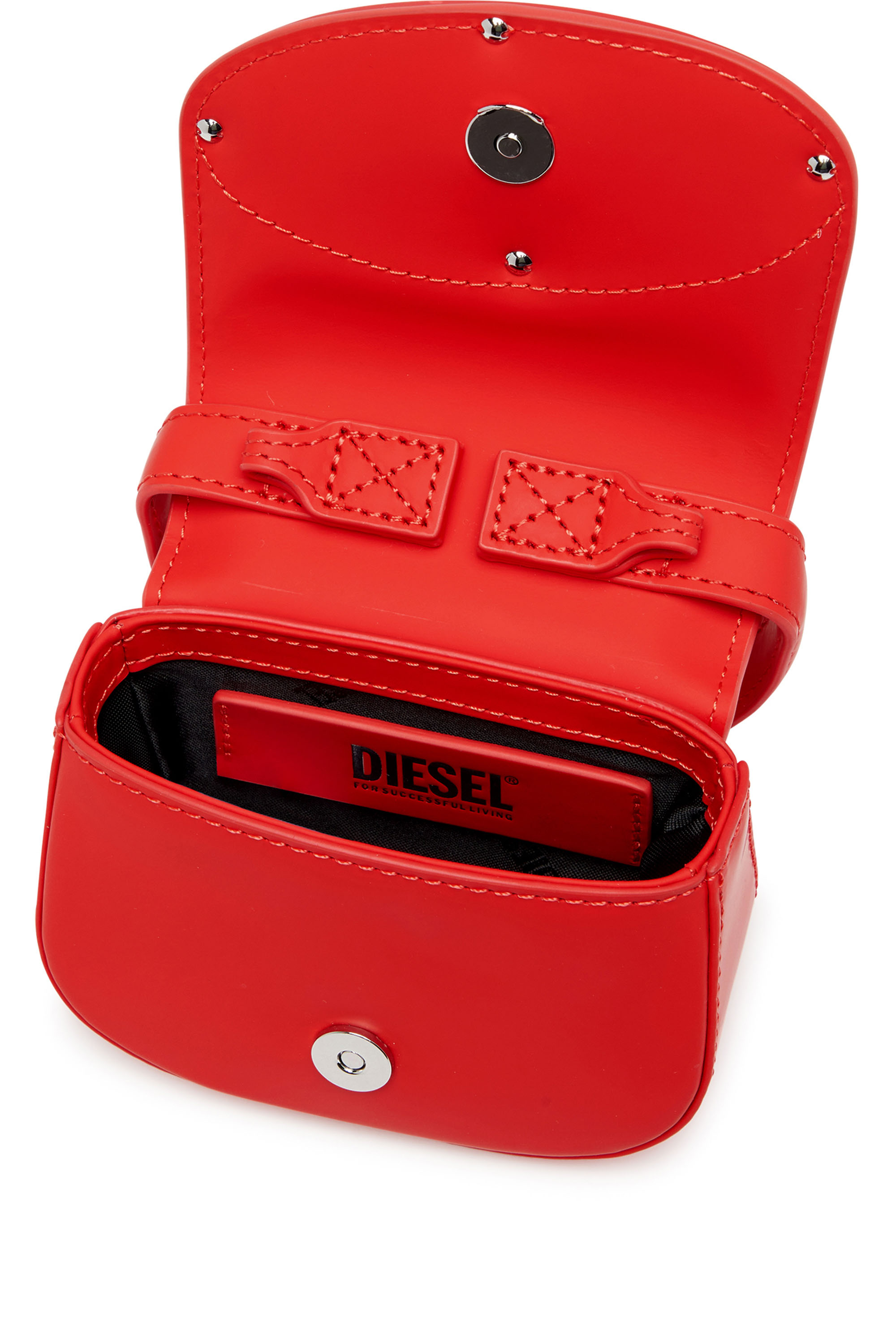 Diesel - 1DR XS, Damen 1DR Xs-Ikonische Mini-Tasche aus mattem Leder in Rot - 4