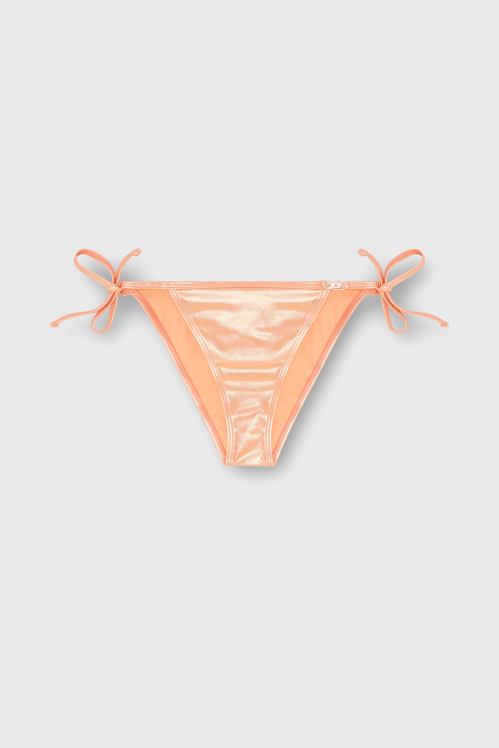 Diesel - BRIGITTES-DNM, Damen Seitlich gebundene Bikinihose aus schimmerndem Stoff in Pfirsichfarbe - 4