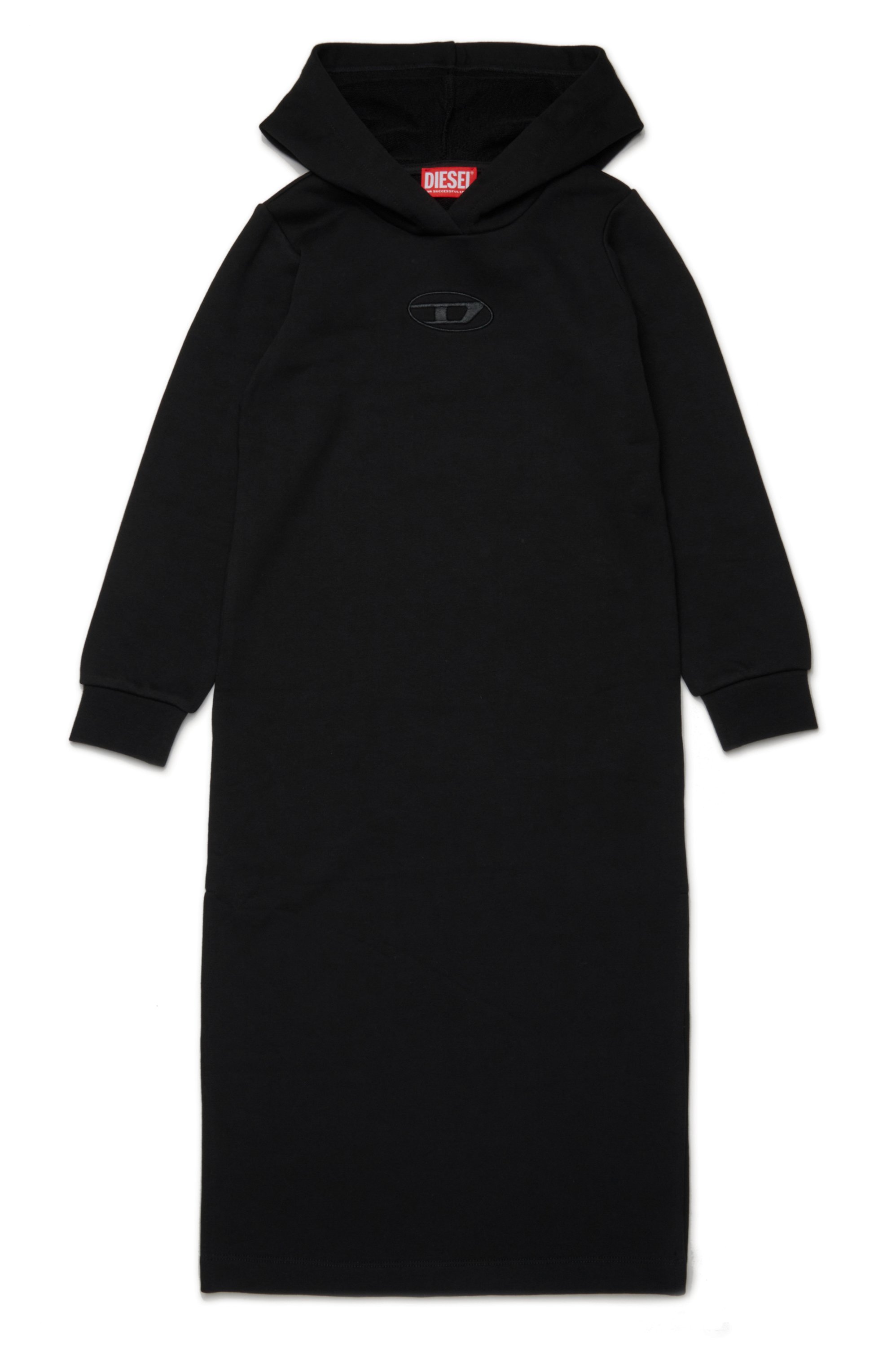 Diesel - DYTIN, Damen Hoodie-Dress mit Oval D-Stickerei in Schwarz - Image 1