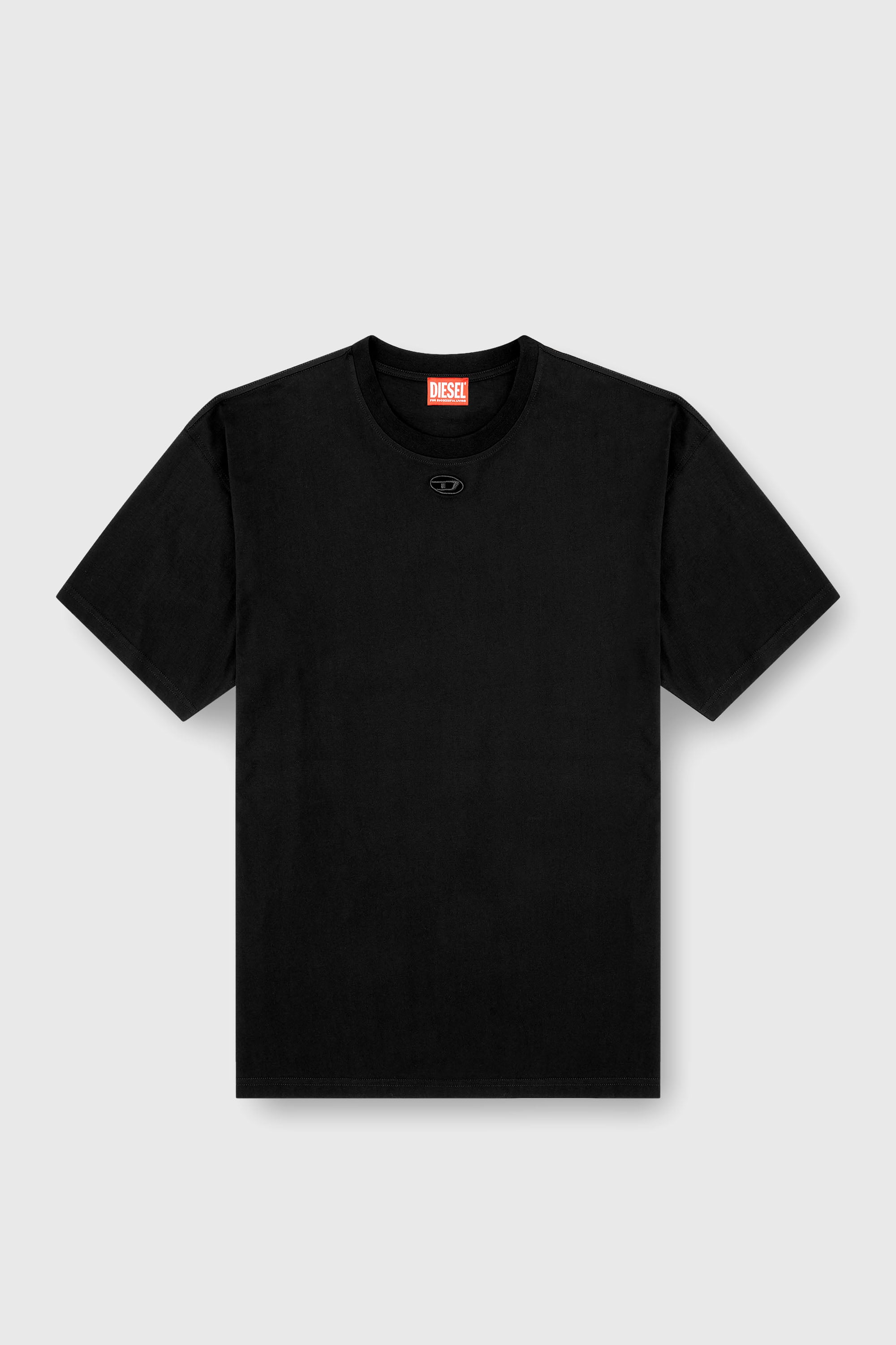 Diesel - T-BOXT-DCO, Herren Locker geschnittenes Baumwoll-T-Shirt mit Oval D Stickerei in Schwarz - 2