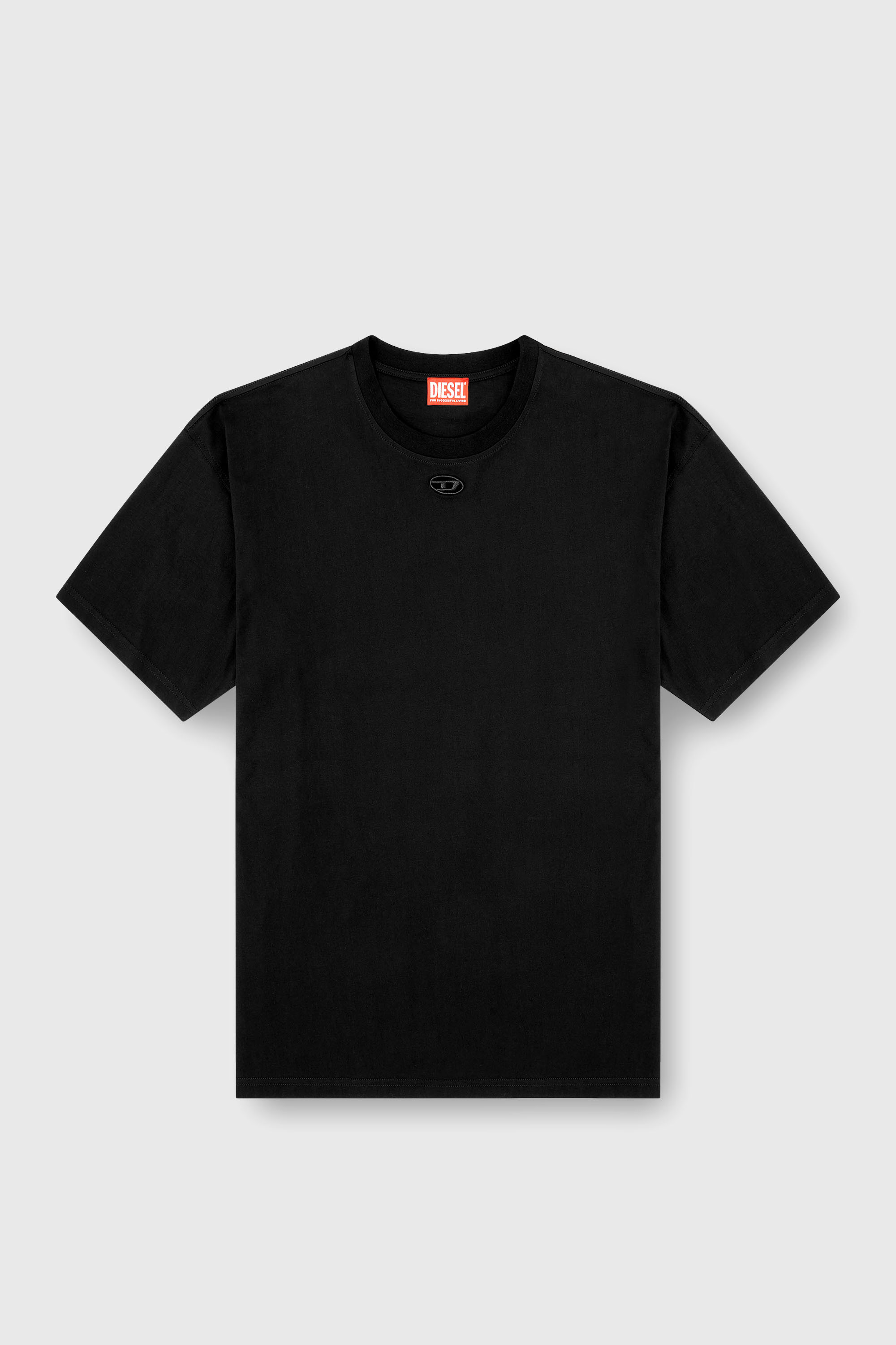 Diesel - T-BOXT-DCO, Herren Locker geschnittenes Baumwoll-T-Shirt mit Oval D Stickerei in Schwarz - 2