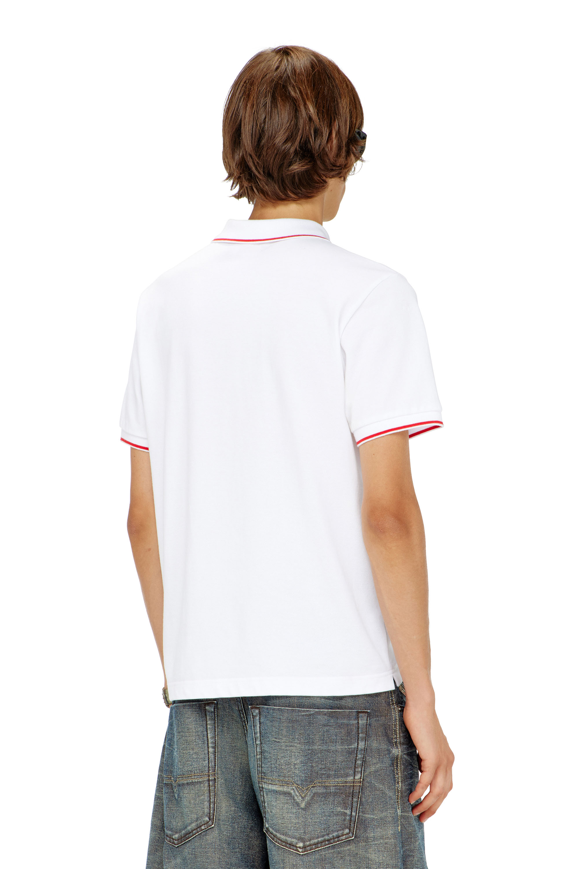 Diesel - T-FERRY-MICRODIV, Herren Poloshirt mit Diesel-Microstickerei in Wei&szlig; - 4