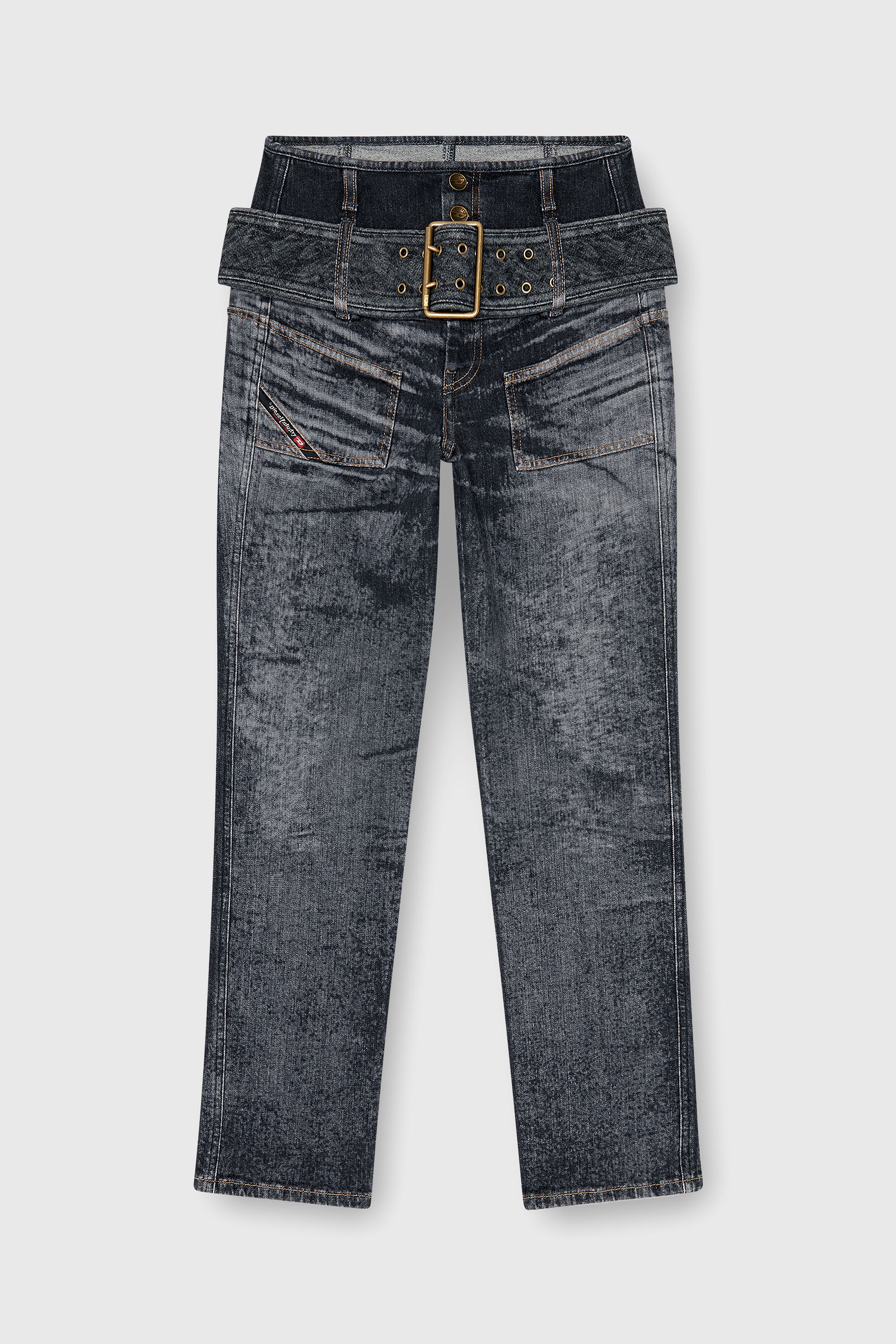 Diesel - Damen Slim Jeans D-Gorina 09Q30, Schwarz/Dunkelgrau - 2