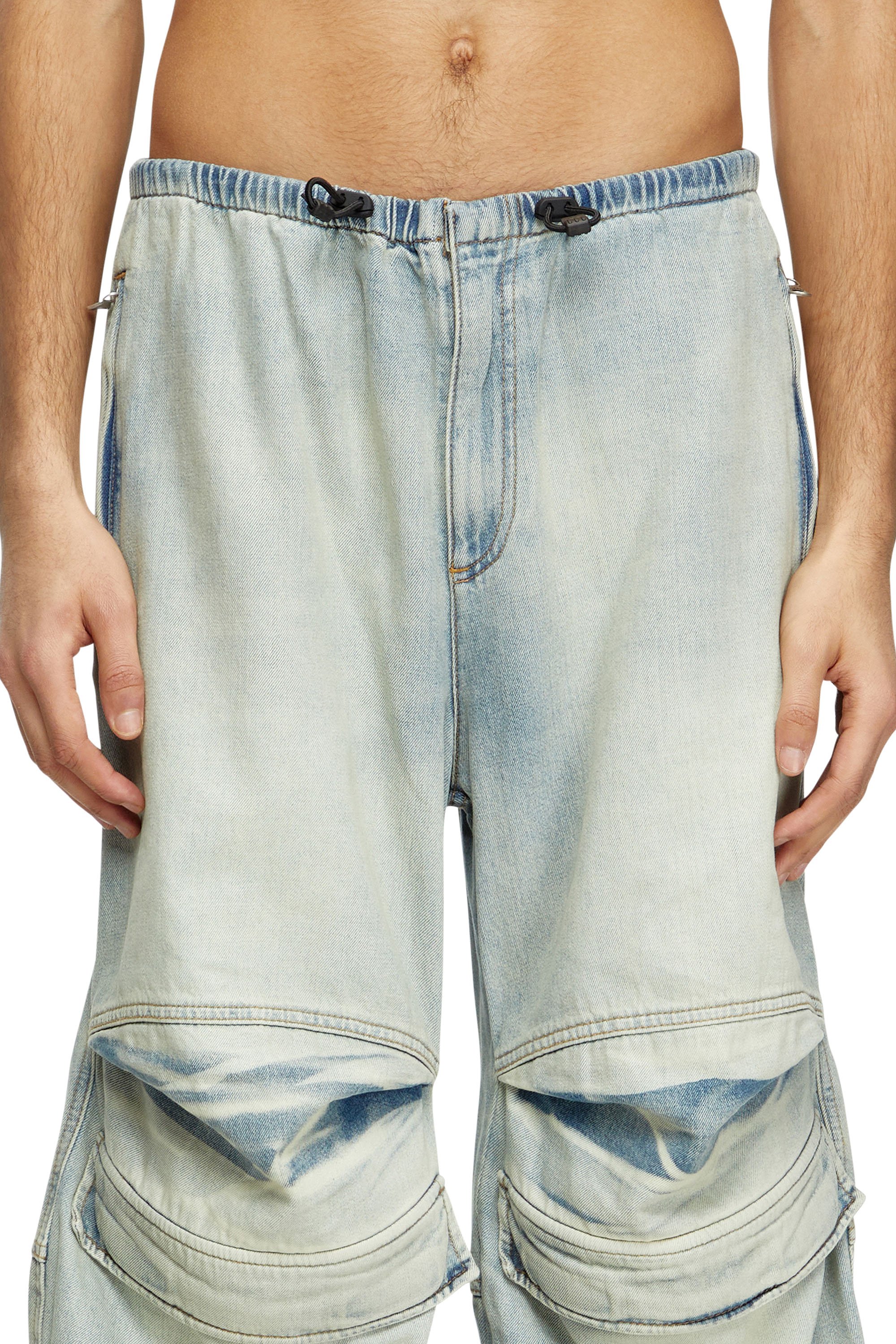 Diesel - D-DAYETZ-SHORT-S, Unisex Shorts aus leichtem zweifarbigem Denim in Hellblau - 5