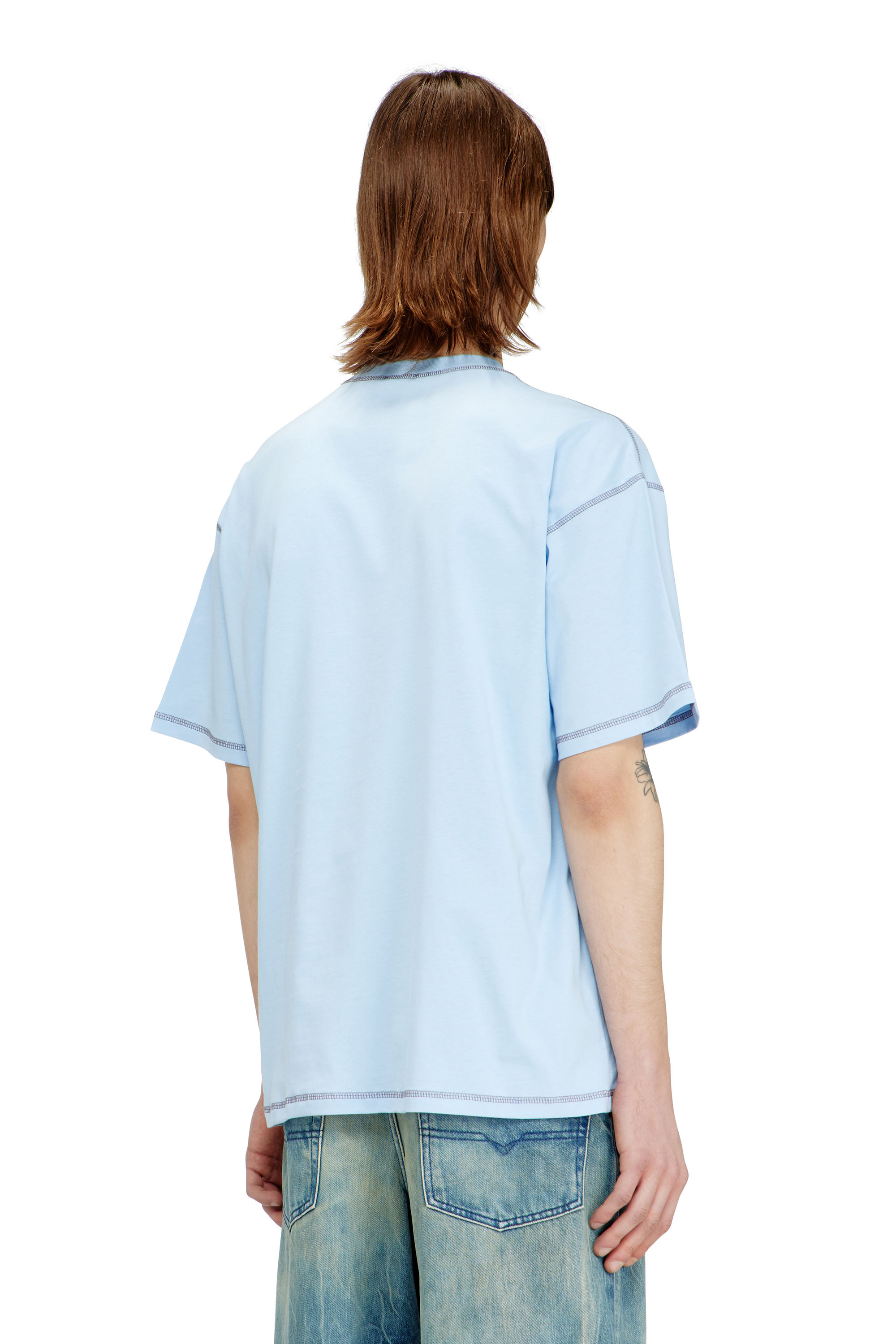 Diesel - T-BOXT-V11, Herren Lockeres T-Shirt mit Wasser-Effekt-Print in Hellblau - 4