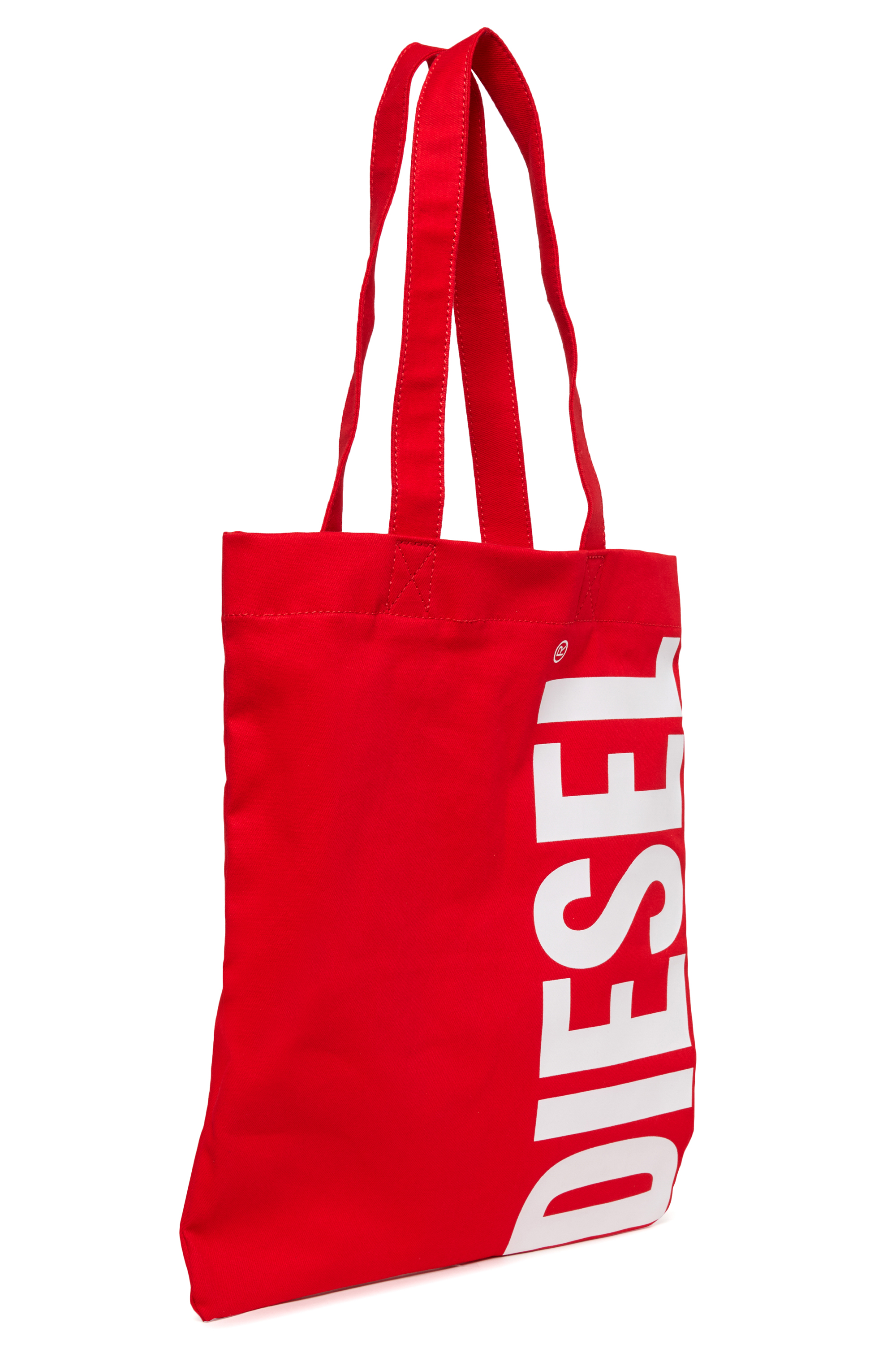 Diesel - WRELD, Damen WRELD-Canvas-Tasche mit Maxi-Logo-Print in Rot - 3