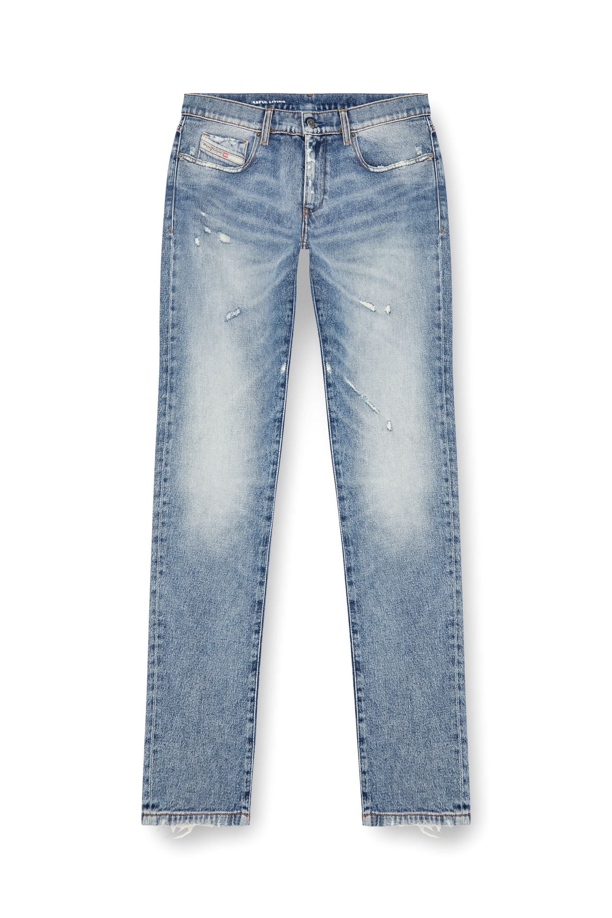 Diesel - Herren Slim Jeans 2019 D-Strukt 09J57, Mittelblau - Image 3