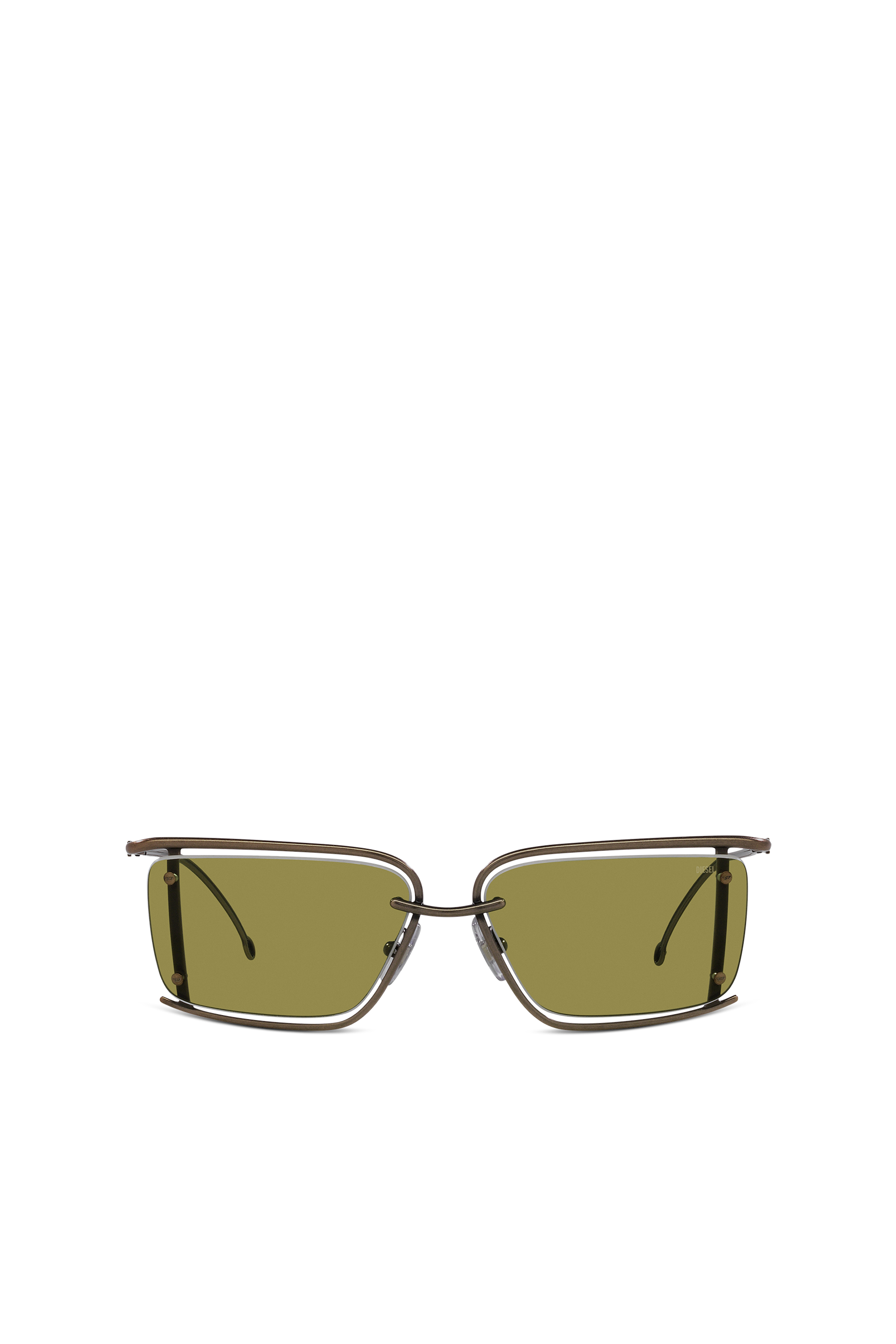 Diesel - 0DL1002, Unisex Rechteckiges Modell Brille in Armeegrün - 1