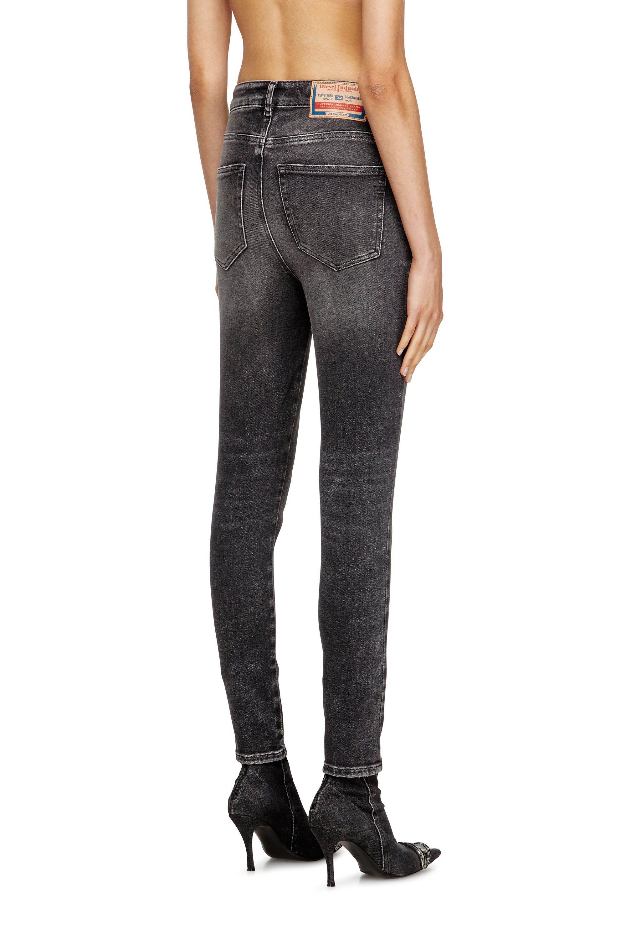 Diesel - Damen Skinny Jeans 1984 Slandy-High 09L93, Schwarz/Dunkelgrau - 4