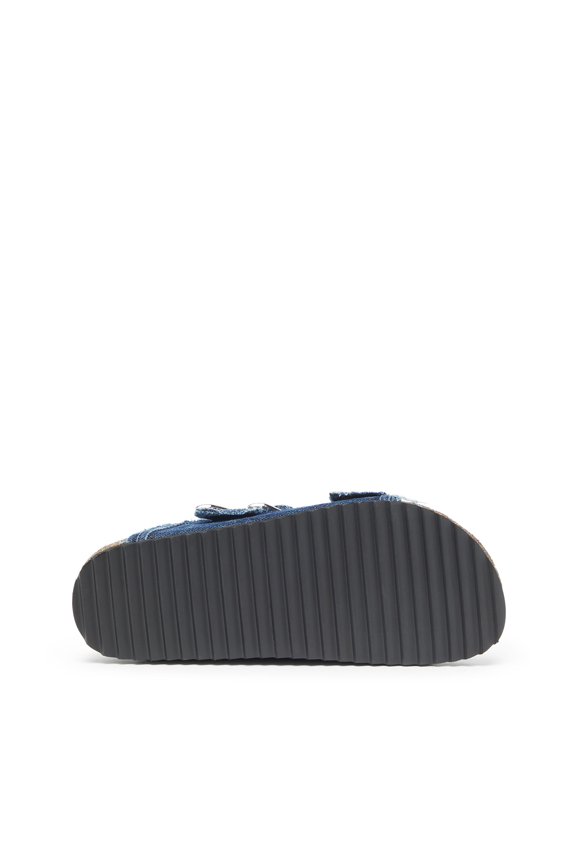 Diesel - D-WOODSTOCK D SANDAL W, Damen D-Woodstock - Sandale mit ausgefransten denim-riemen in Mittelblau - 4