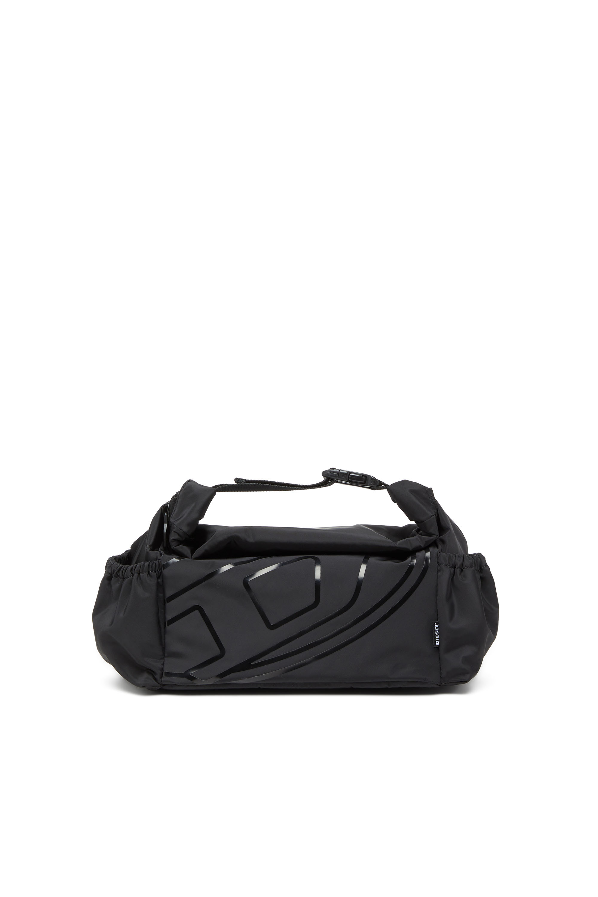 Diesel - DRAPE WASH BAG X, Unisex Wash Bag aus Nylon mit Oval D-Print in Schwarz - 1