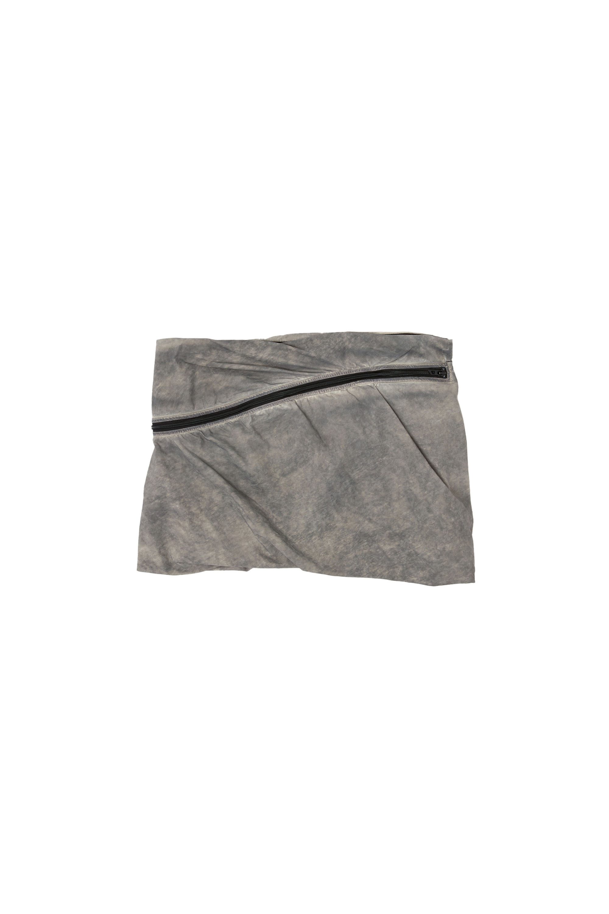 Diesel - O-RIGIN, Woman's Bubble skirt with wrap around pocket in Grey - 3