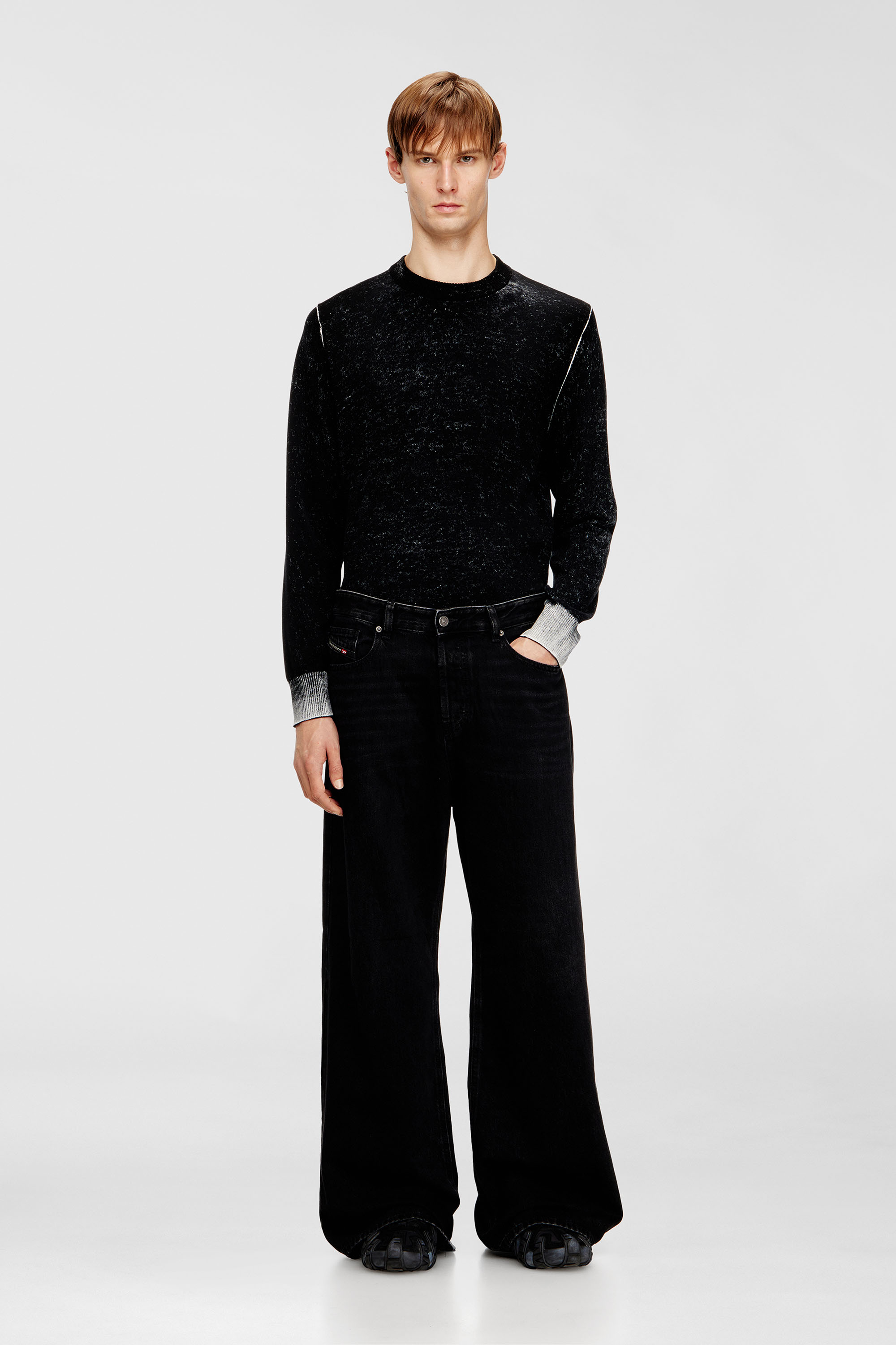 Diesel - Unisex Relaxed Jeans 1996 D-Sire 09P09, Schwarz/Dunkelgrau - 2