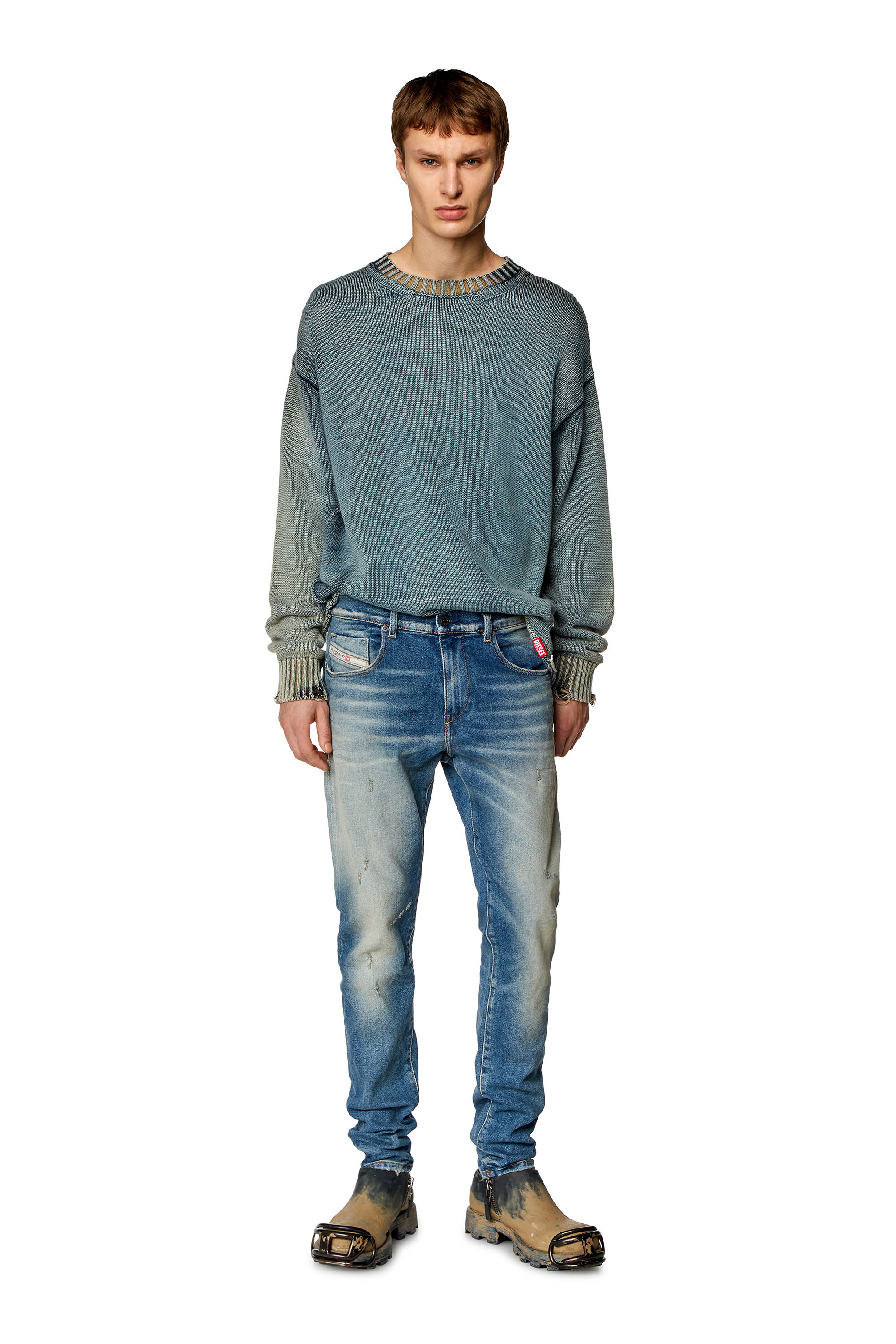 Diesel - Slim Jeans 2019 D-Strukt 09H55, Hellblau - Image 1