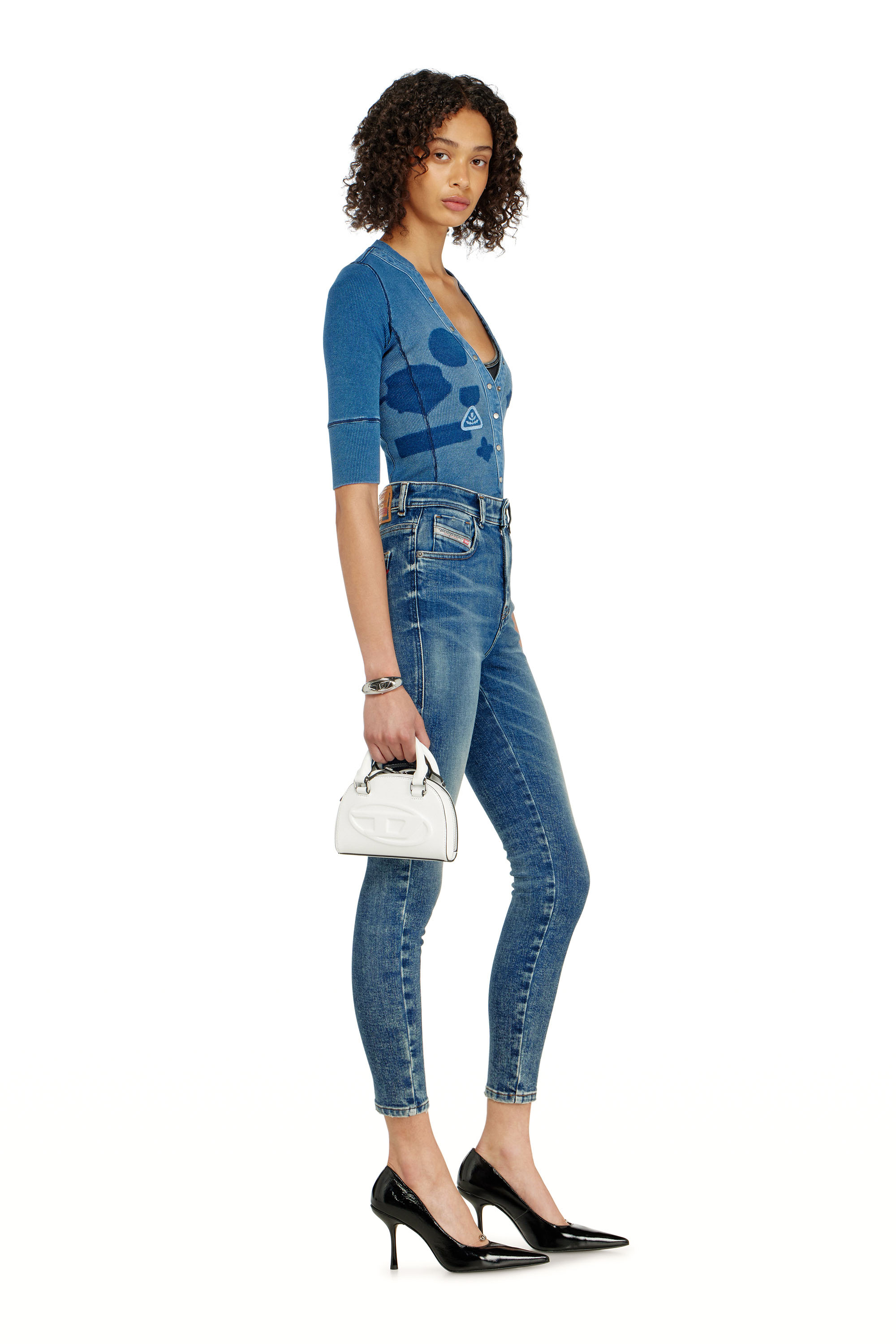 Diesel - Damen Skinny Jeans 1984 Slandy-High 09P72, Mittelblau - 2