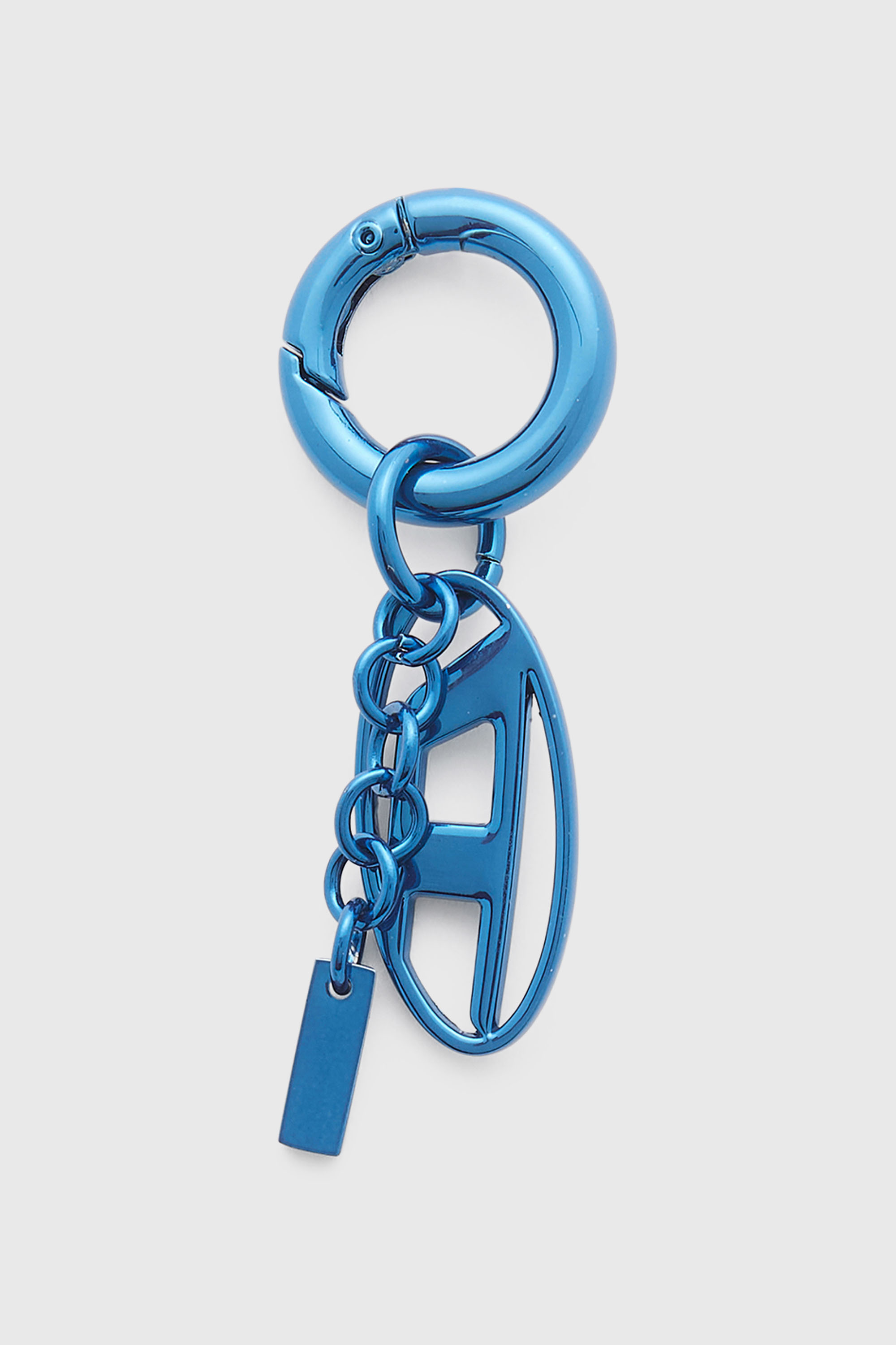 Diesel - CHARM-OVAL D, Unisex Metallschl&uuml;sselanh&auml;nger mit ovalem D-Anh&auml;nger in Blau - 2