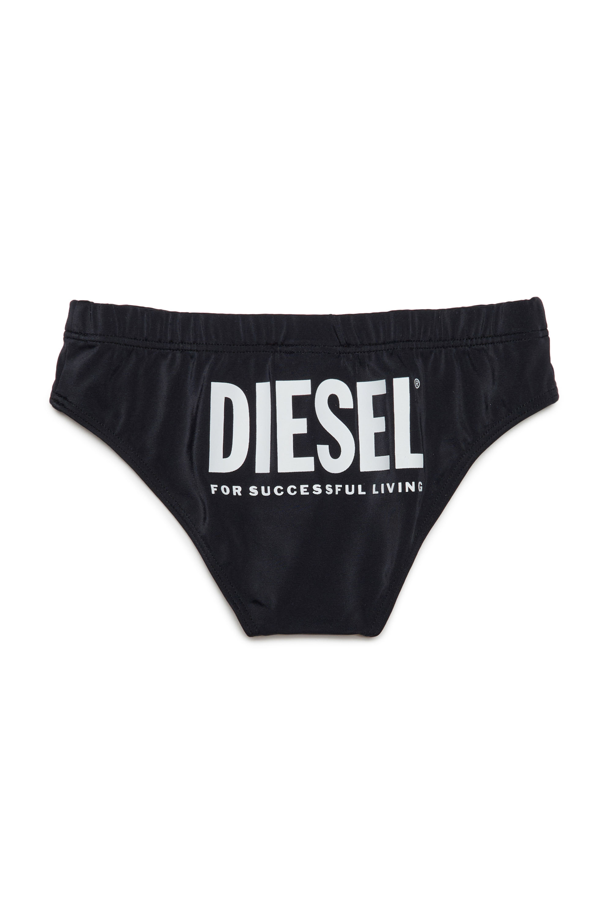 Diesel - MILVO, Man Swim briefs with maxi logo in Black - Image 2