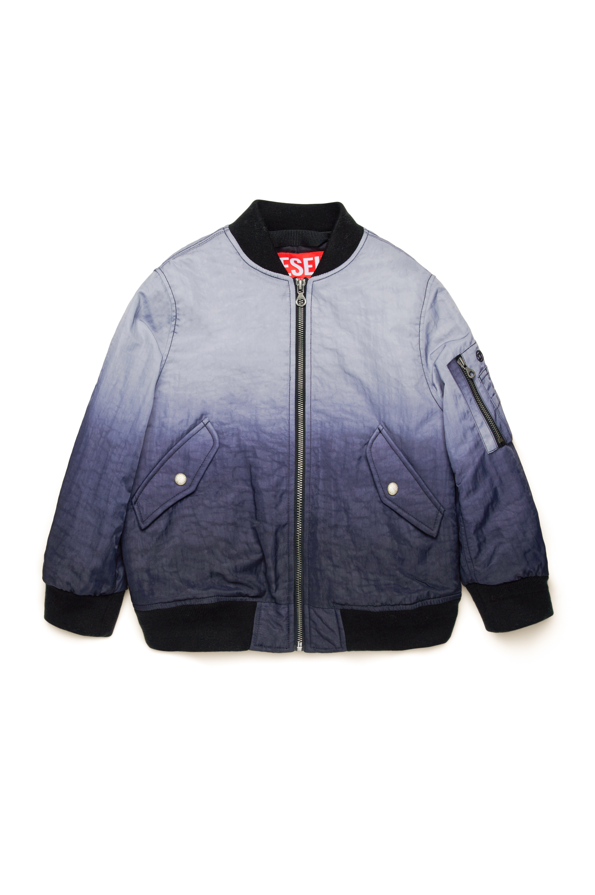 Diesel - JCOMMON, Unisex Bomberjacke aus Dégradé-Nylon in Blau - 1